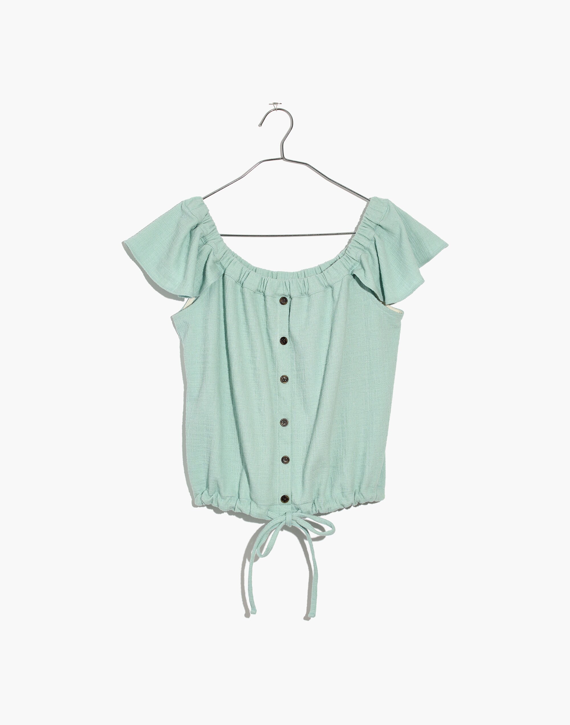 Texture &amp; Thread Off-the-Shoulder Top