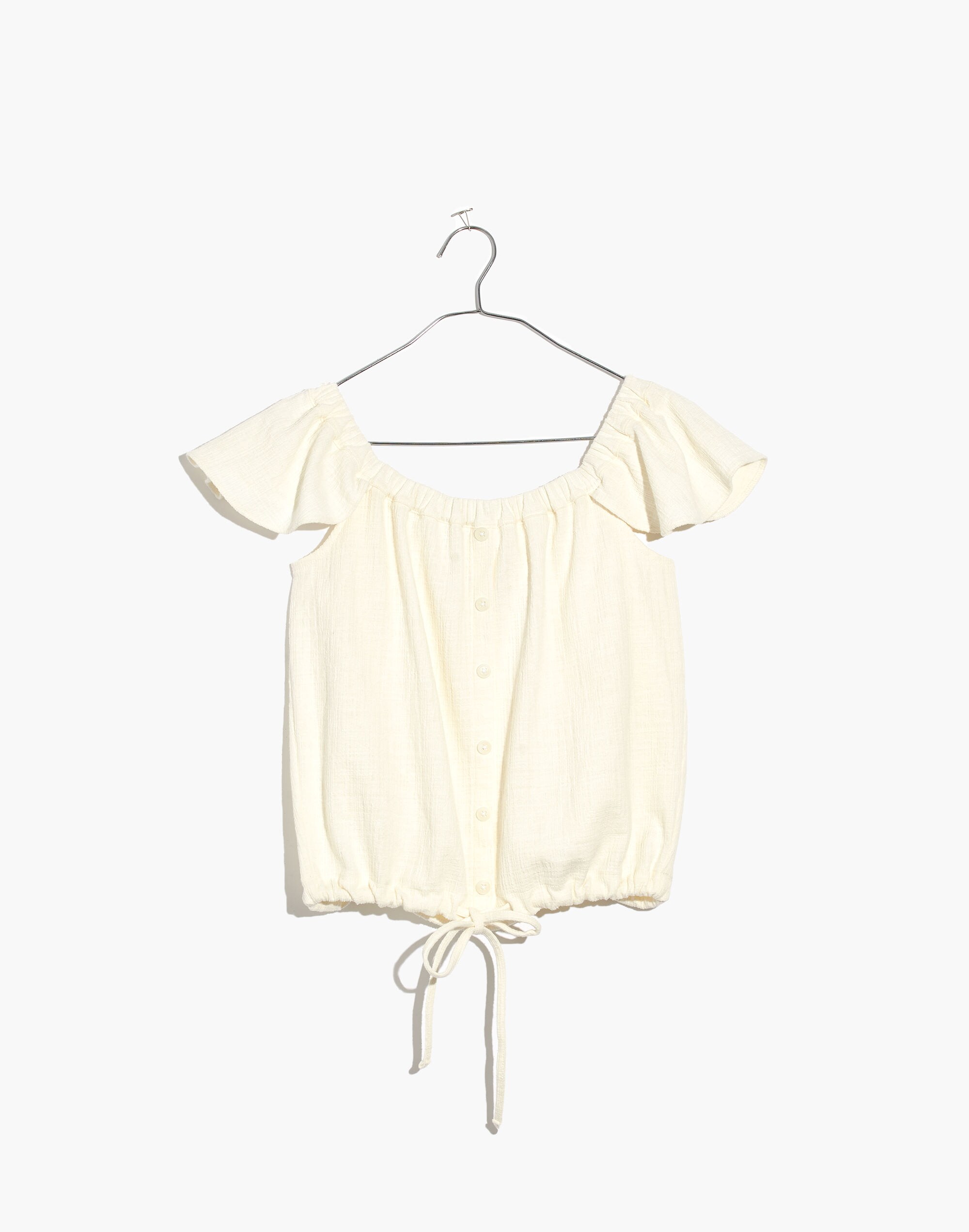 Texture &amp; Thread Off-the-Shoulder Top