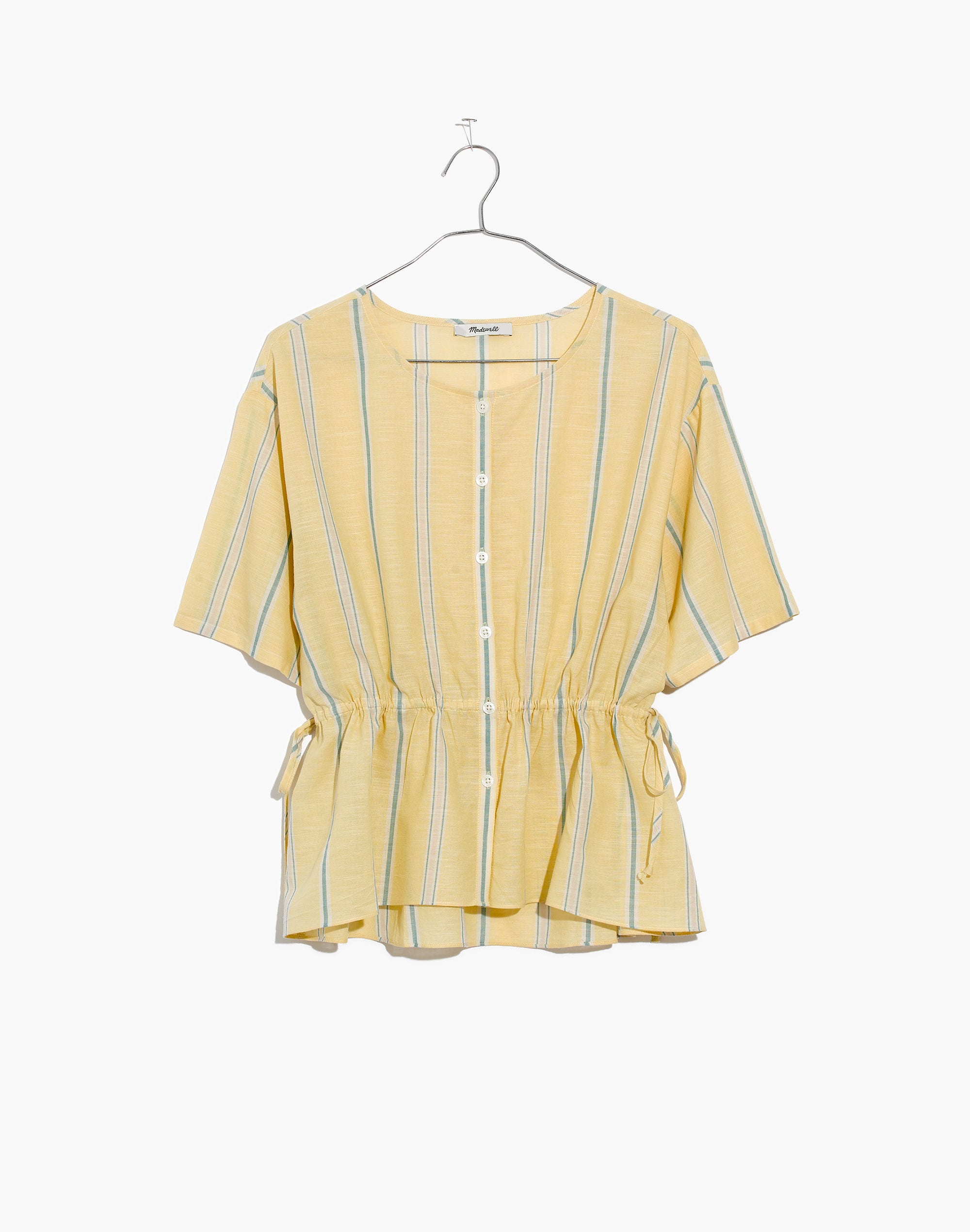 Drawstring-Waist Shirt in Atlantic Stripe