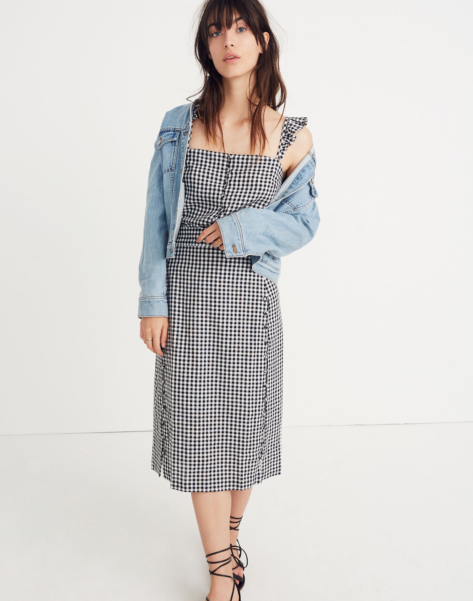 Gingham Pencil Skirt