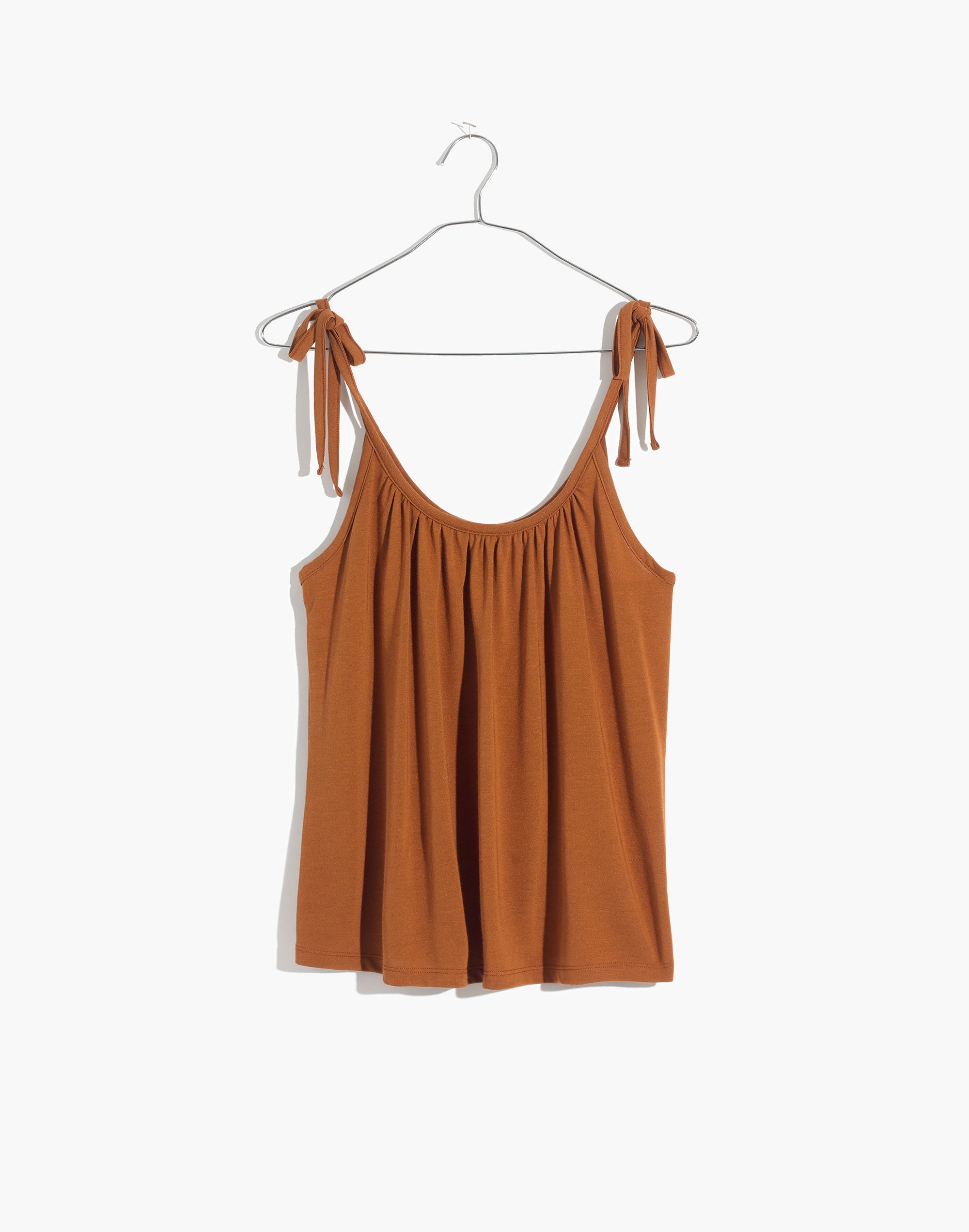 Gathered-Neck Tank Top