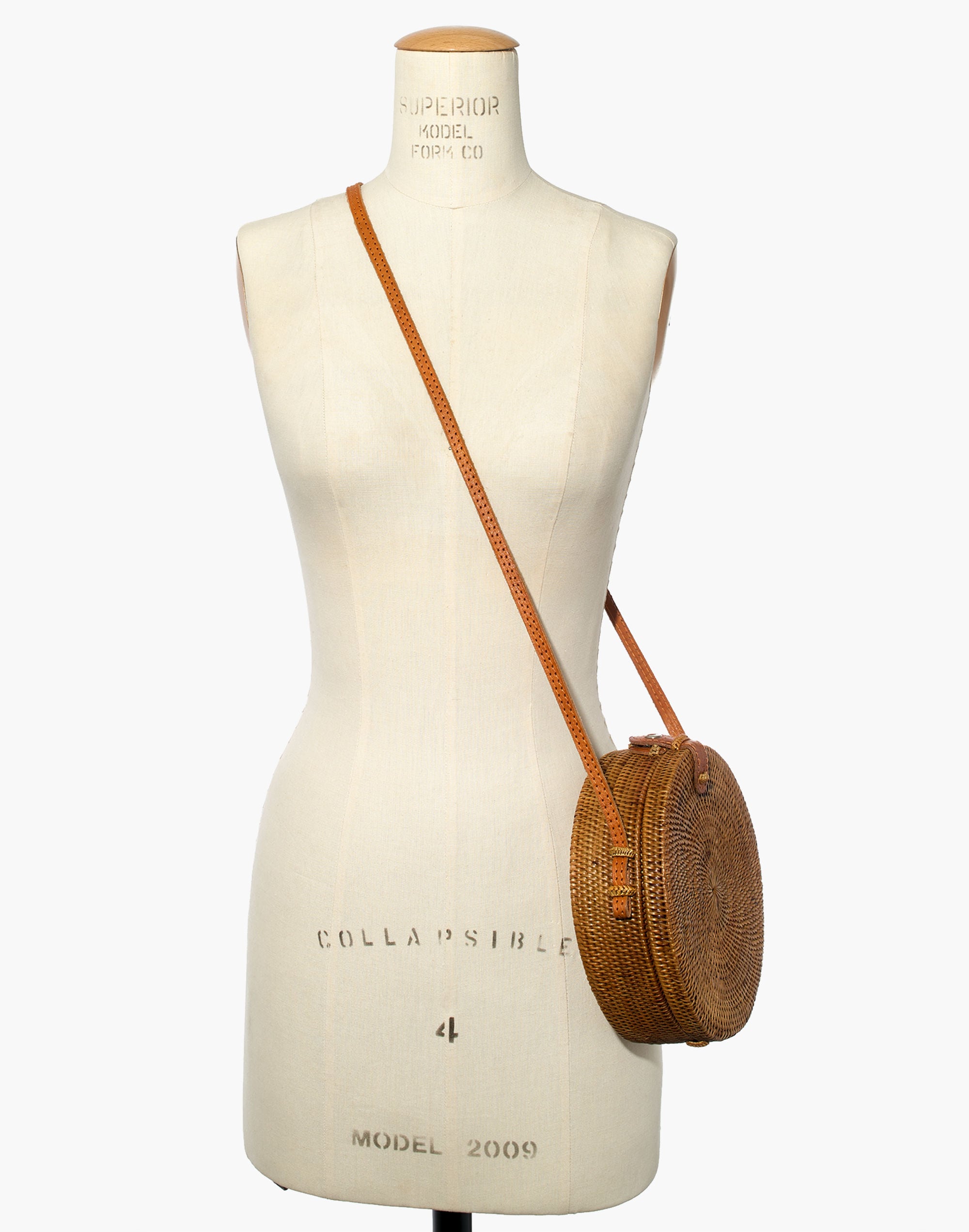 Folk Fortune Bali Rattan Roundie Bag