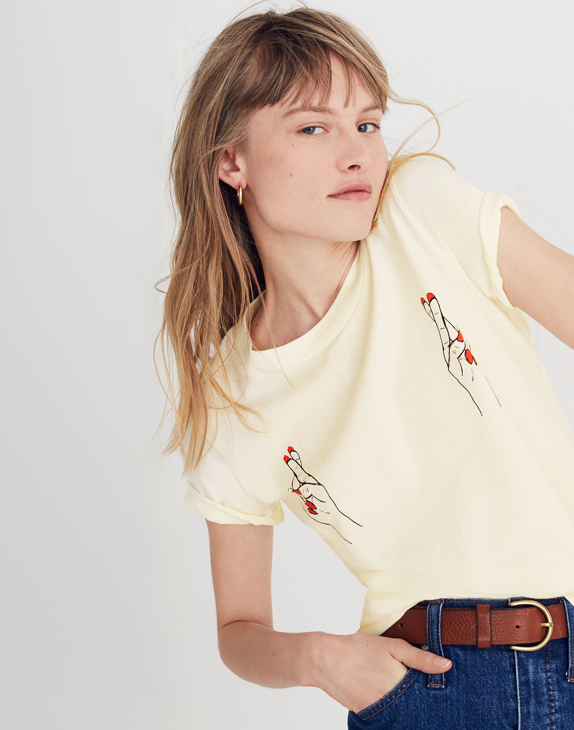 Madewell x Unfortunate Portrait&trade; Fingers Crossed Tee