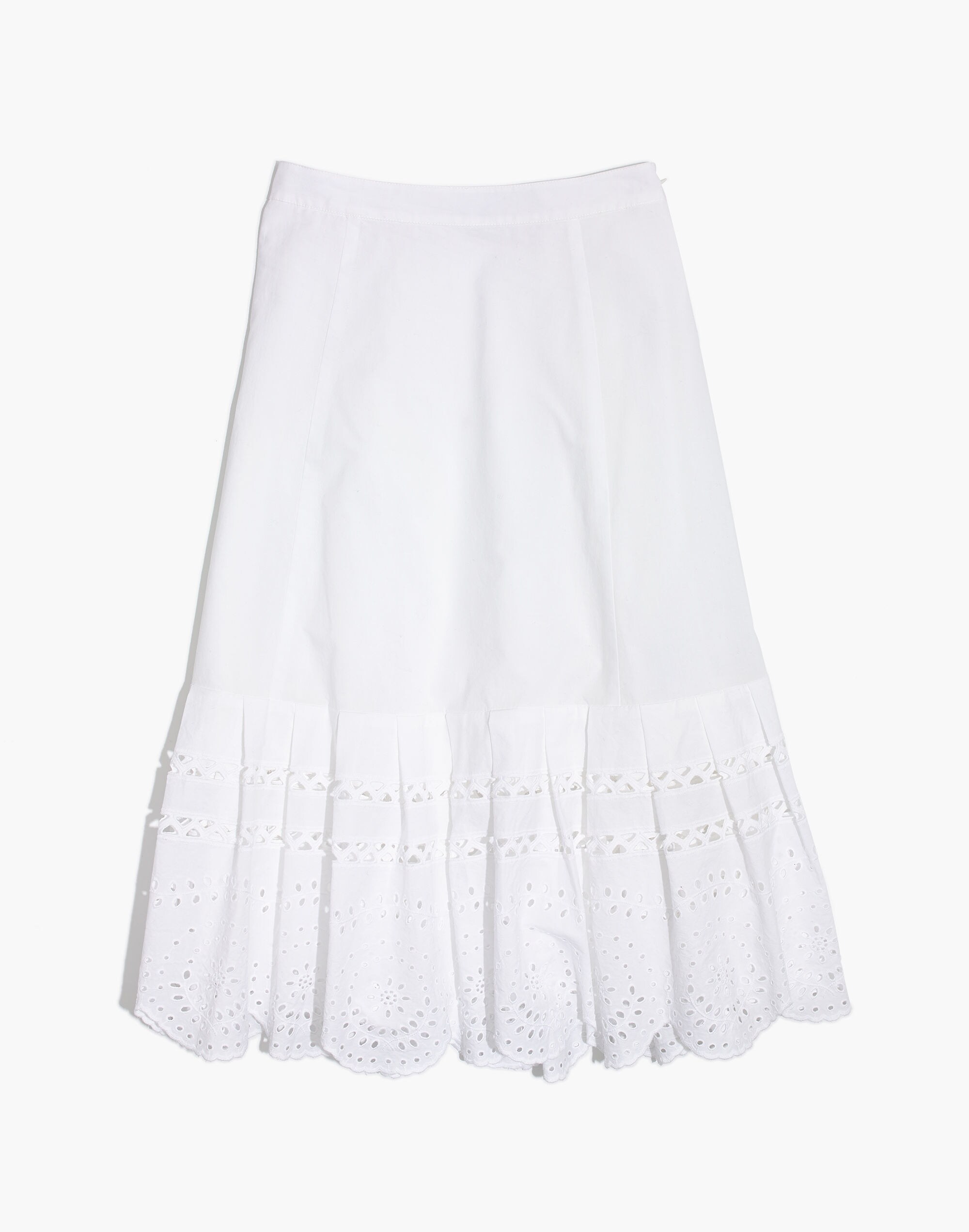 Eyelet Midi Skirt