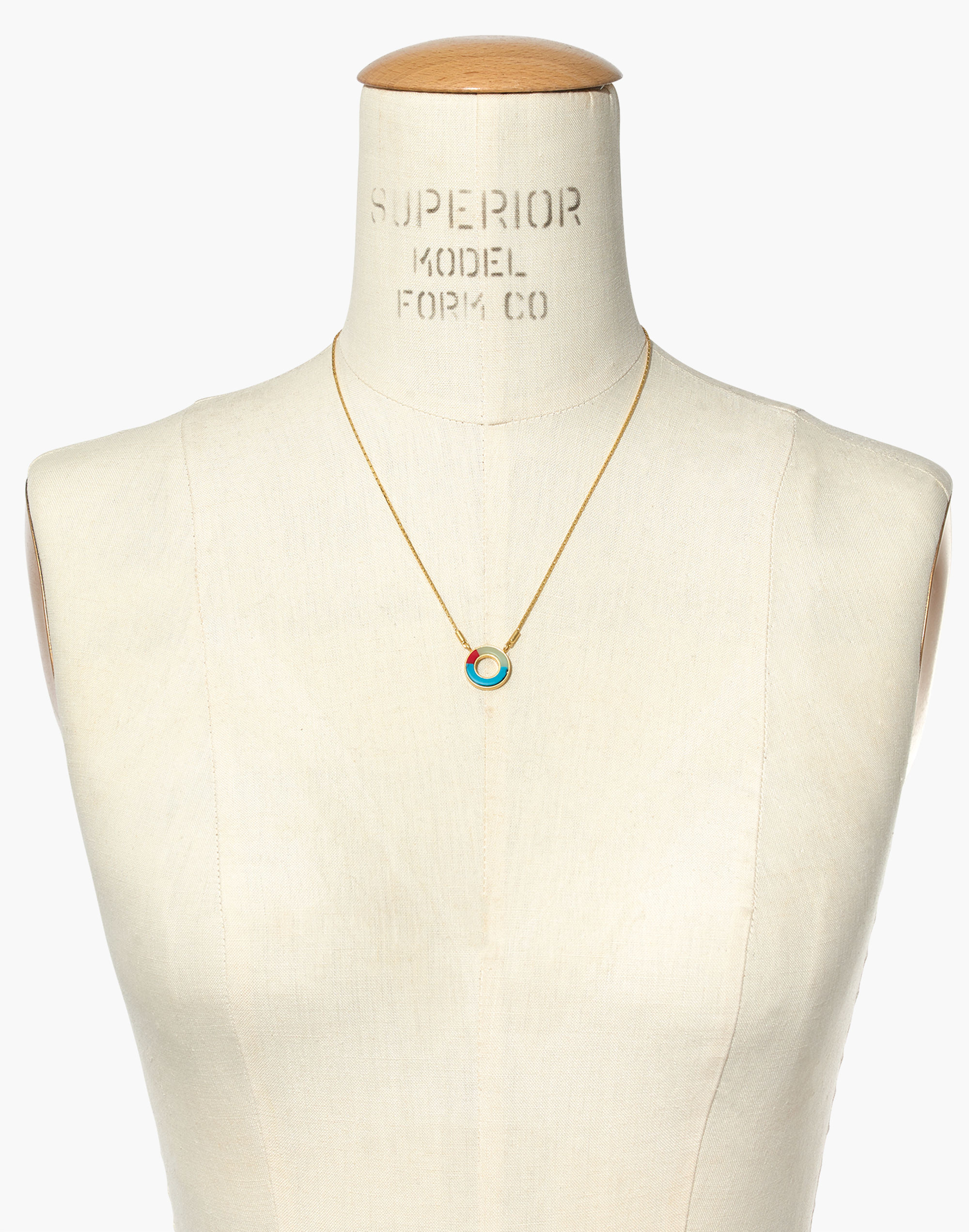 Desert Sunset Circle Pendant Necklace