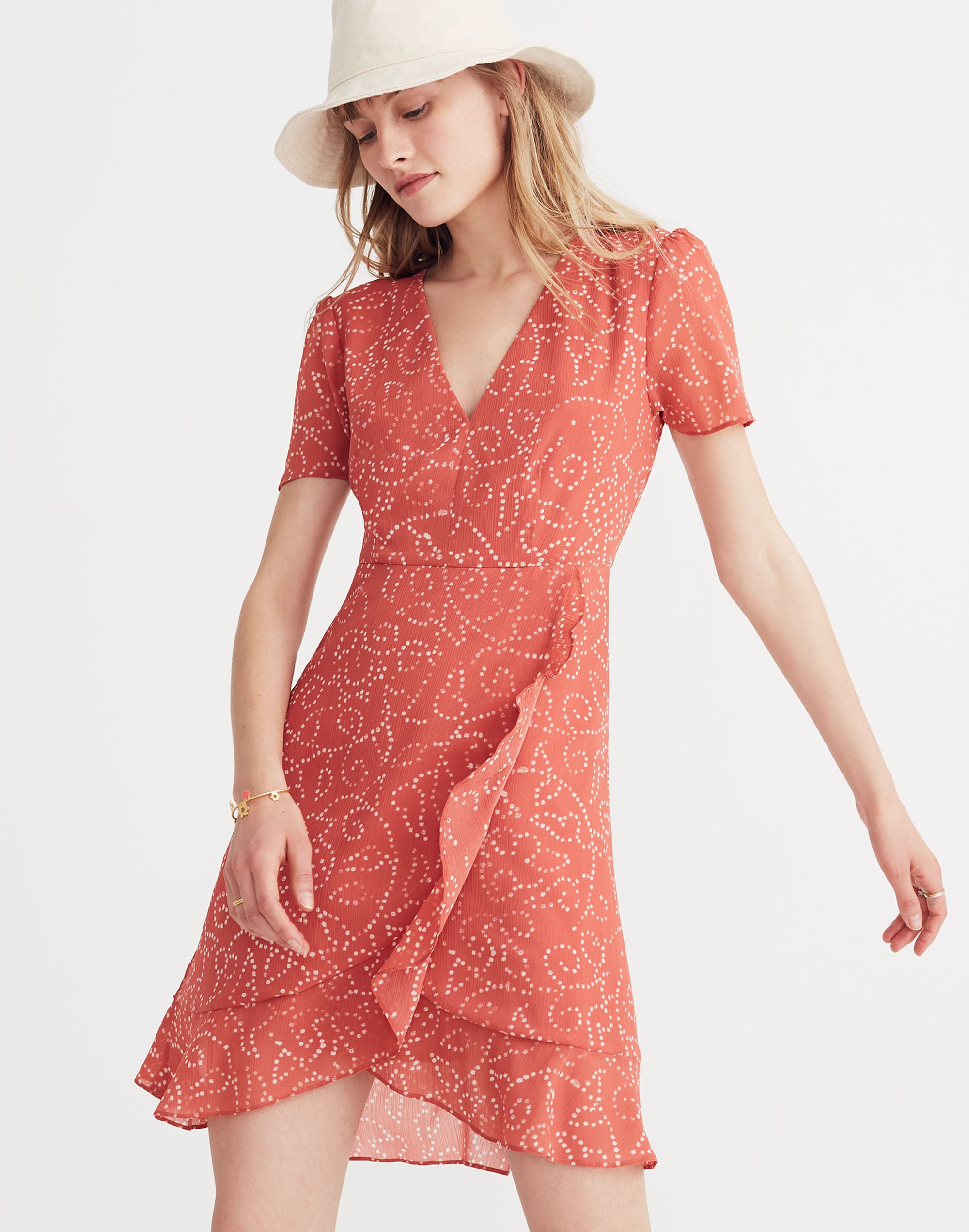 Posy Ruffle Dress in Twisted Vines