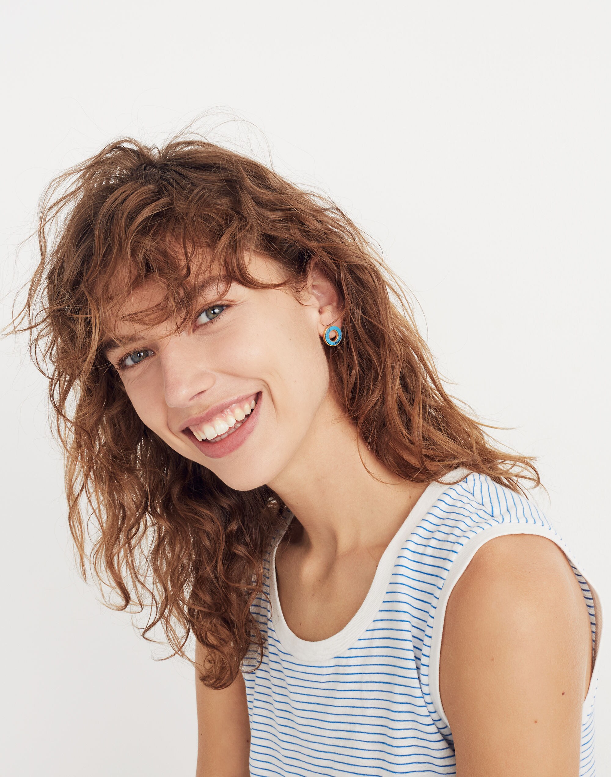 Desert Sunset Circle Stud Earrings