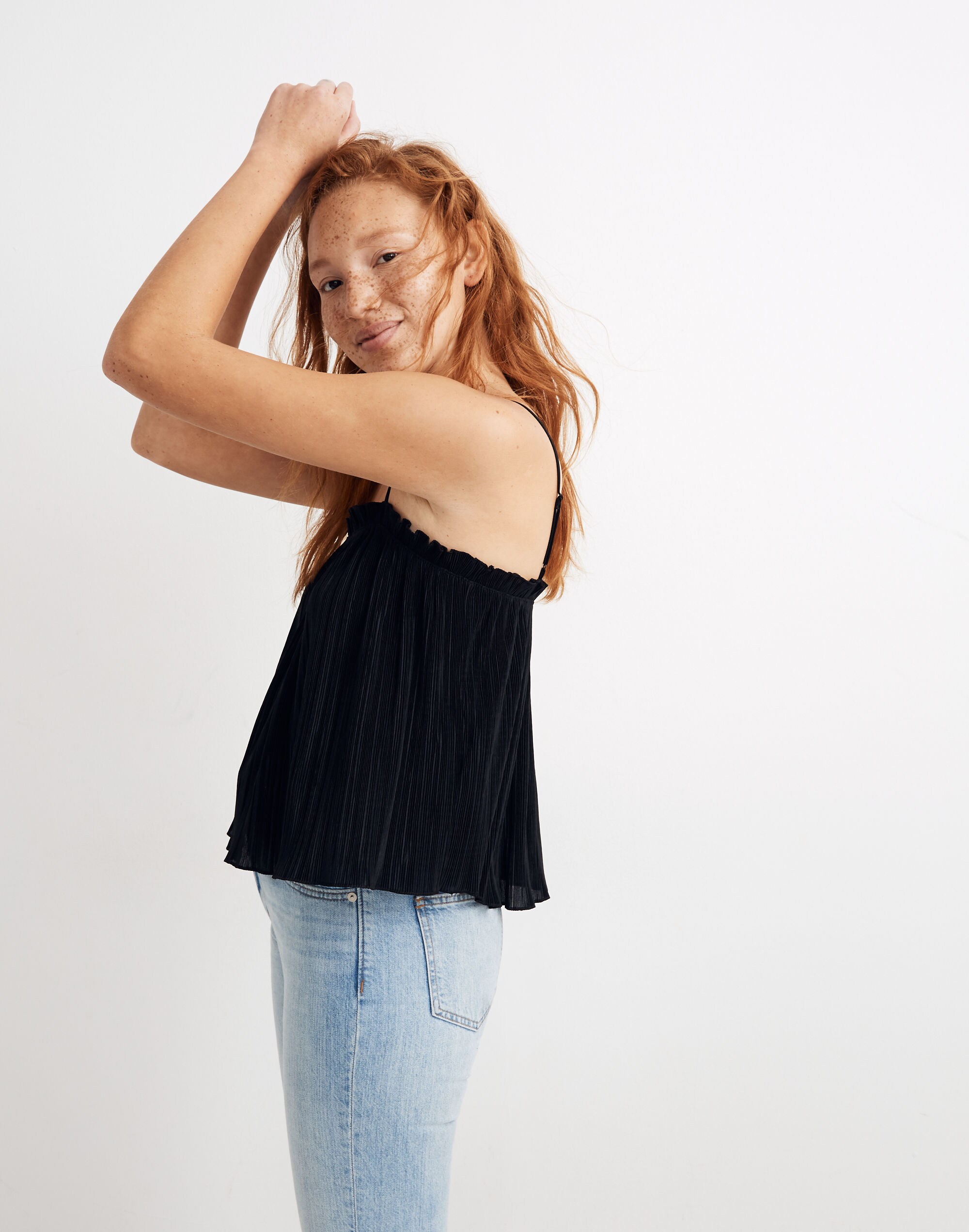 Texture &amp; Thread Micropleat Tank Top