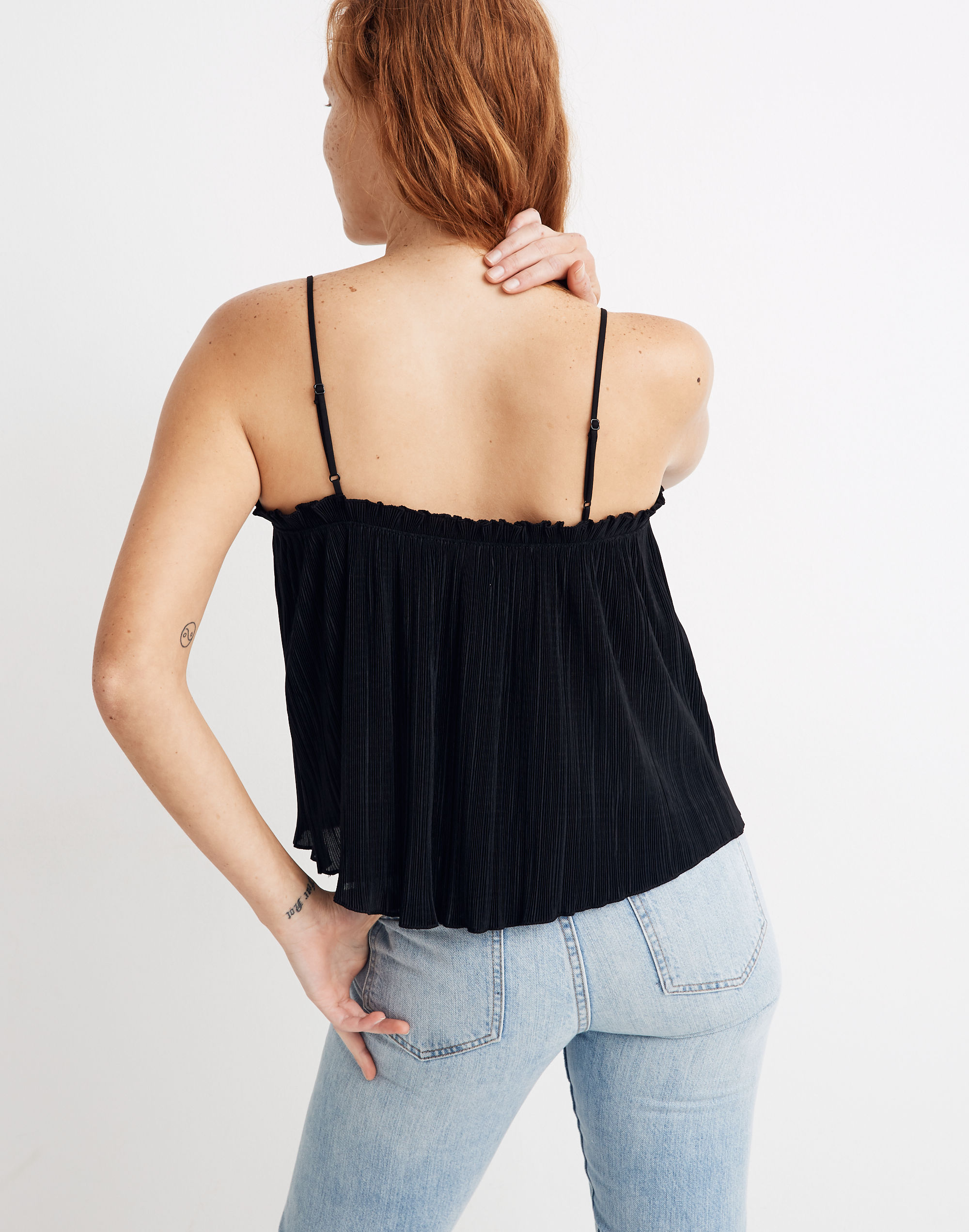Texture &amp; Thread Micropleat Tank Top