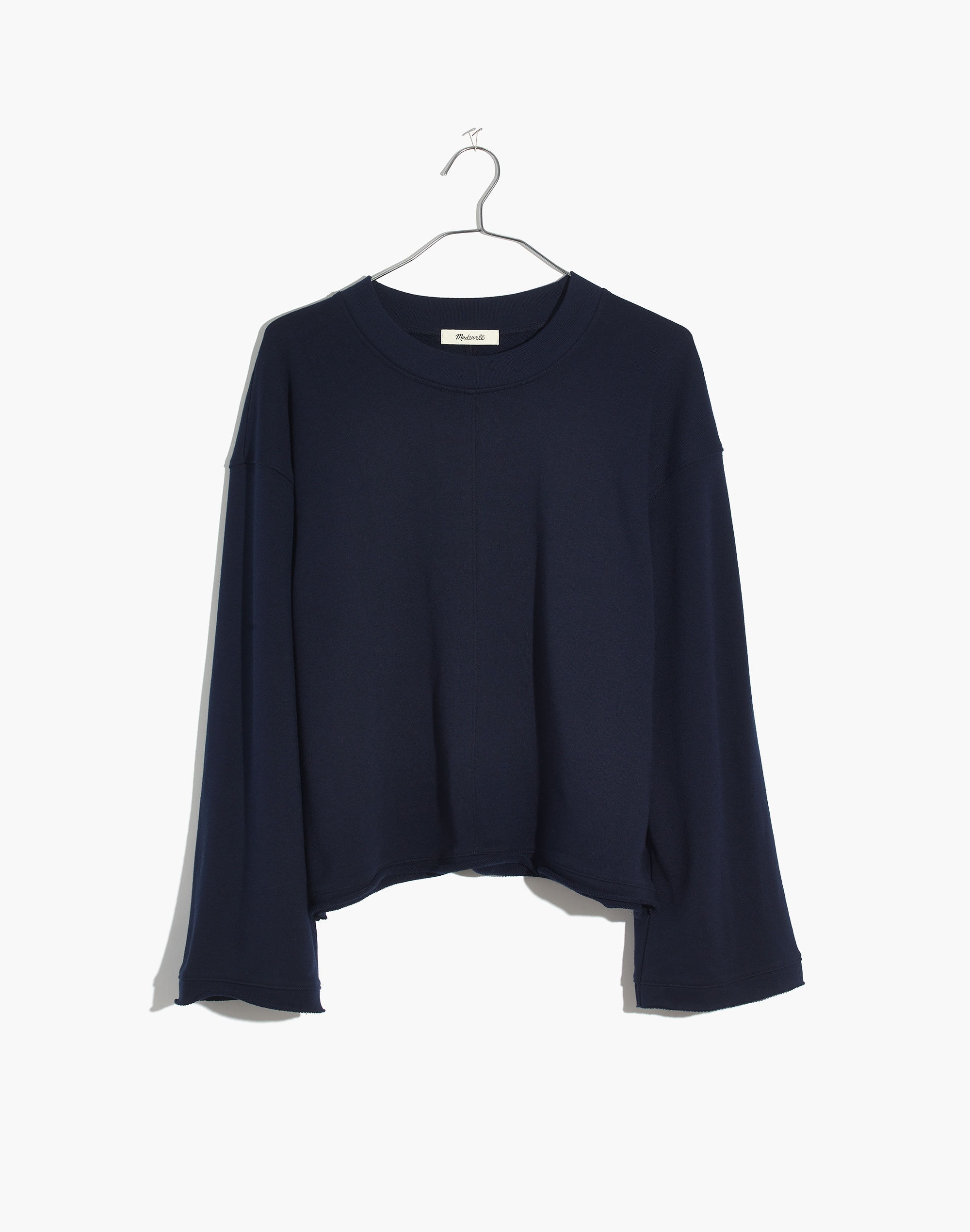 bell-sleeve sweatshirt