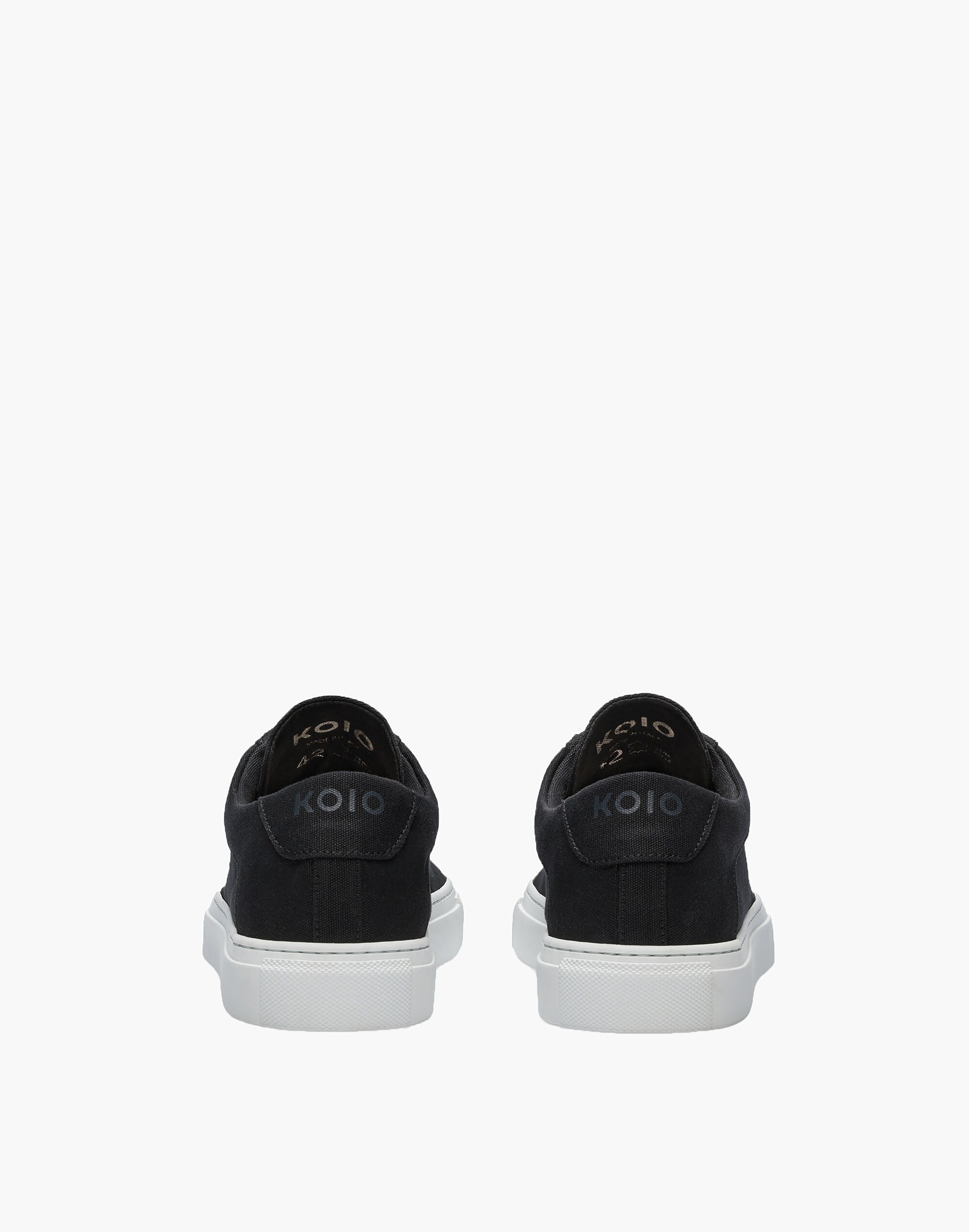 Koio Capri Nero Low-Top Sneakers in Black Canvas