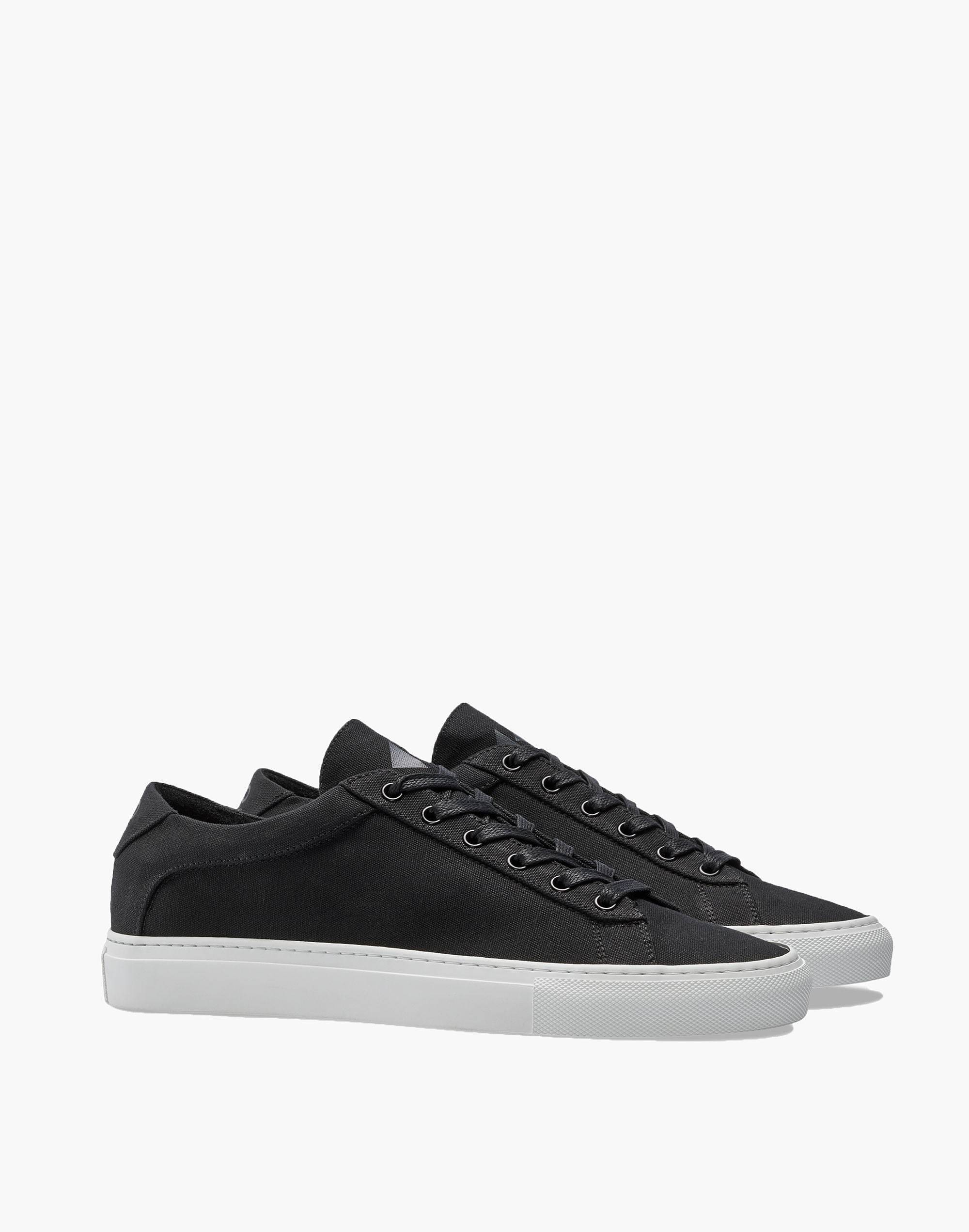 Koio Capri Nero Low-Top Sneakers in Black Canvas