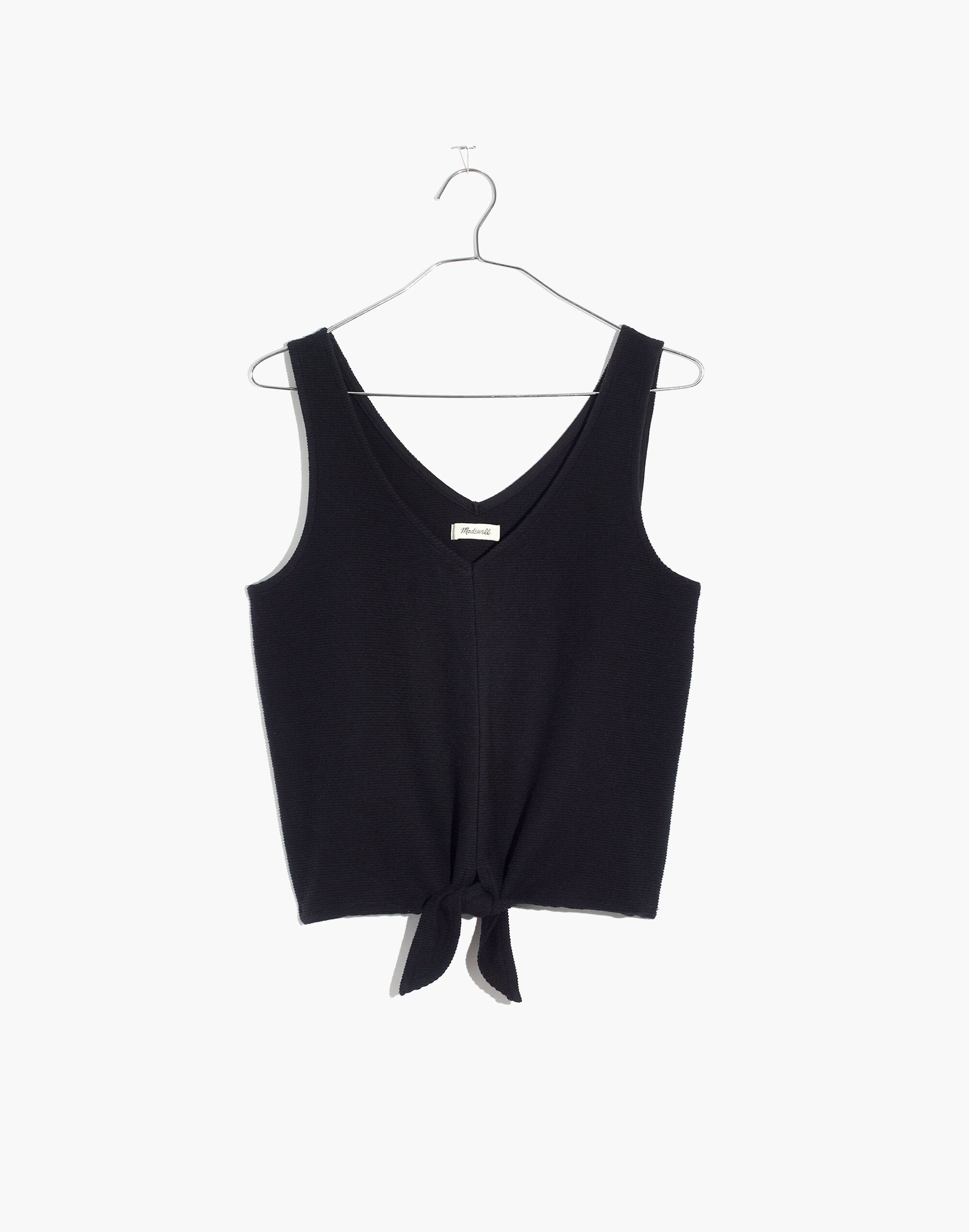 Texture &amp; Thread Tie-Front Tank Top
