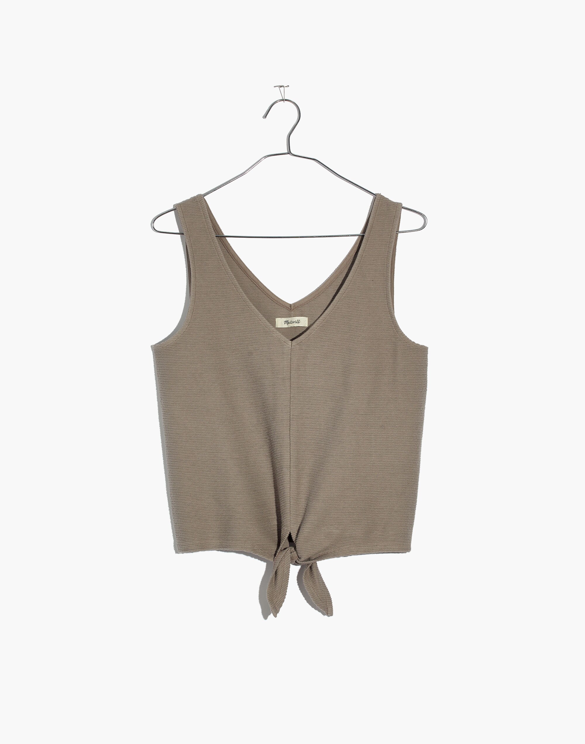 Texture &amp; Thread Tie-Front Tank Top