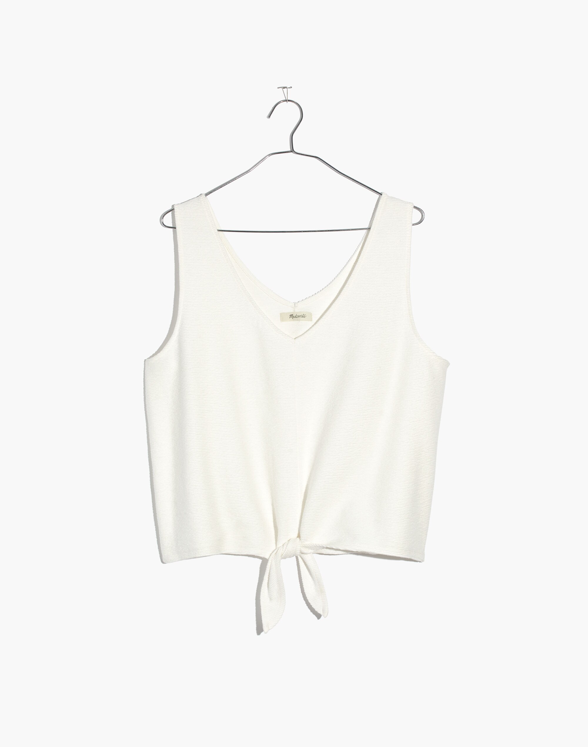 Texture &amp; Thread Tie-Front Tank Top