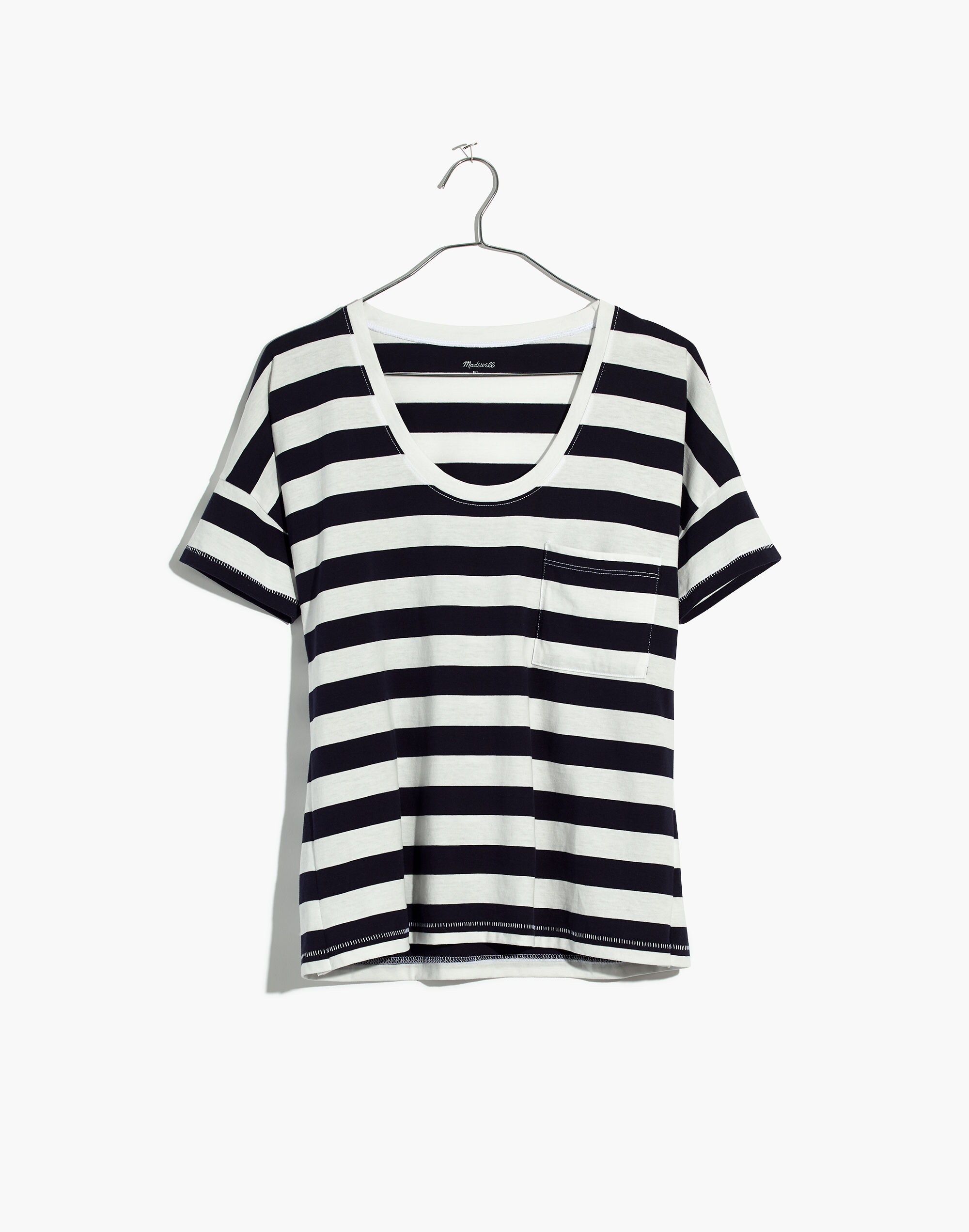 Striped U-Neck Tee