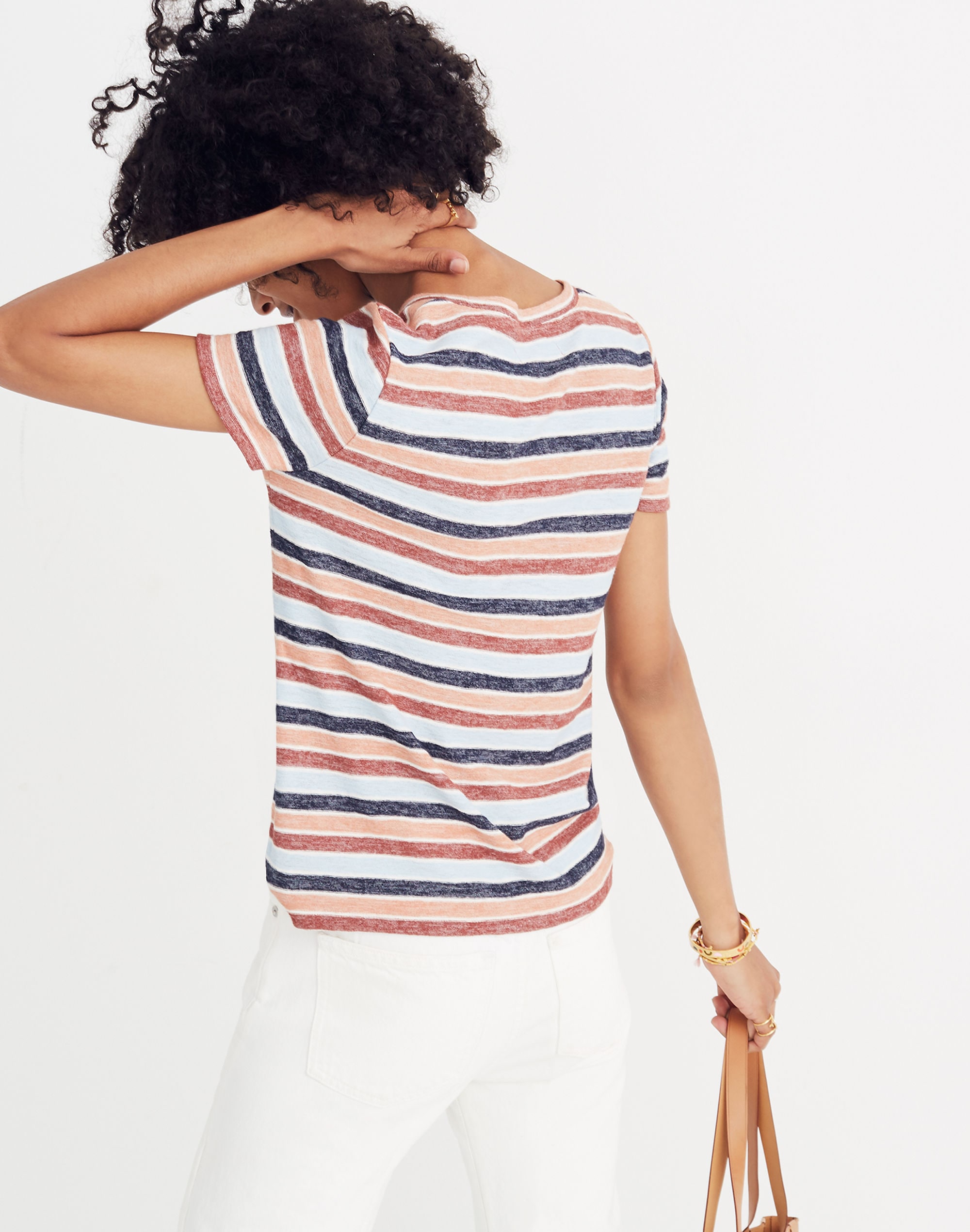 Alto Scoop Tee in Colborne Stripe