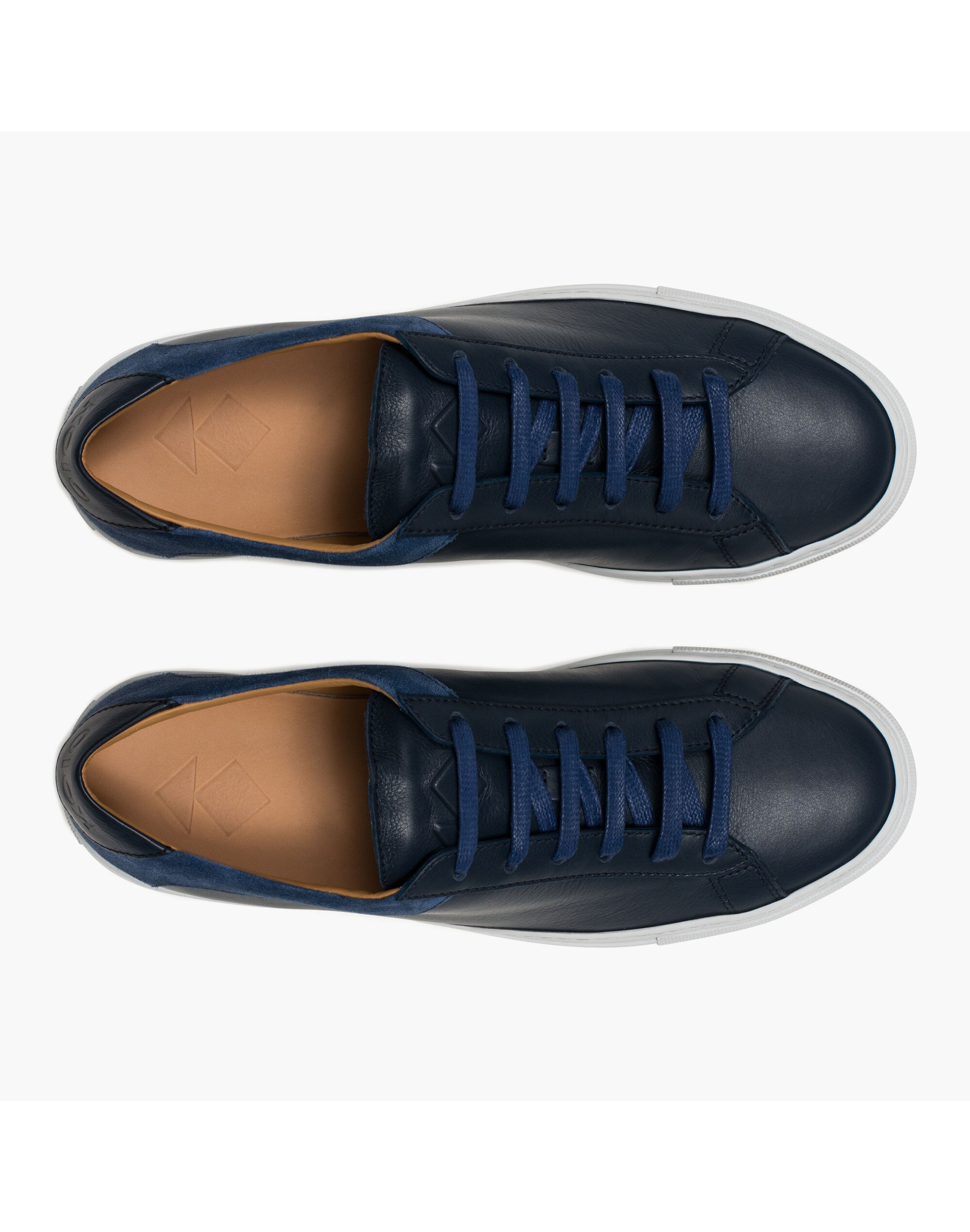 Koio Capri Vento Low-Top Sneakers in Blue Leather
