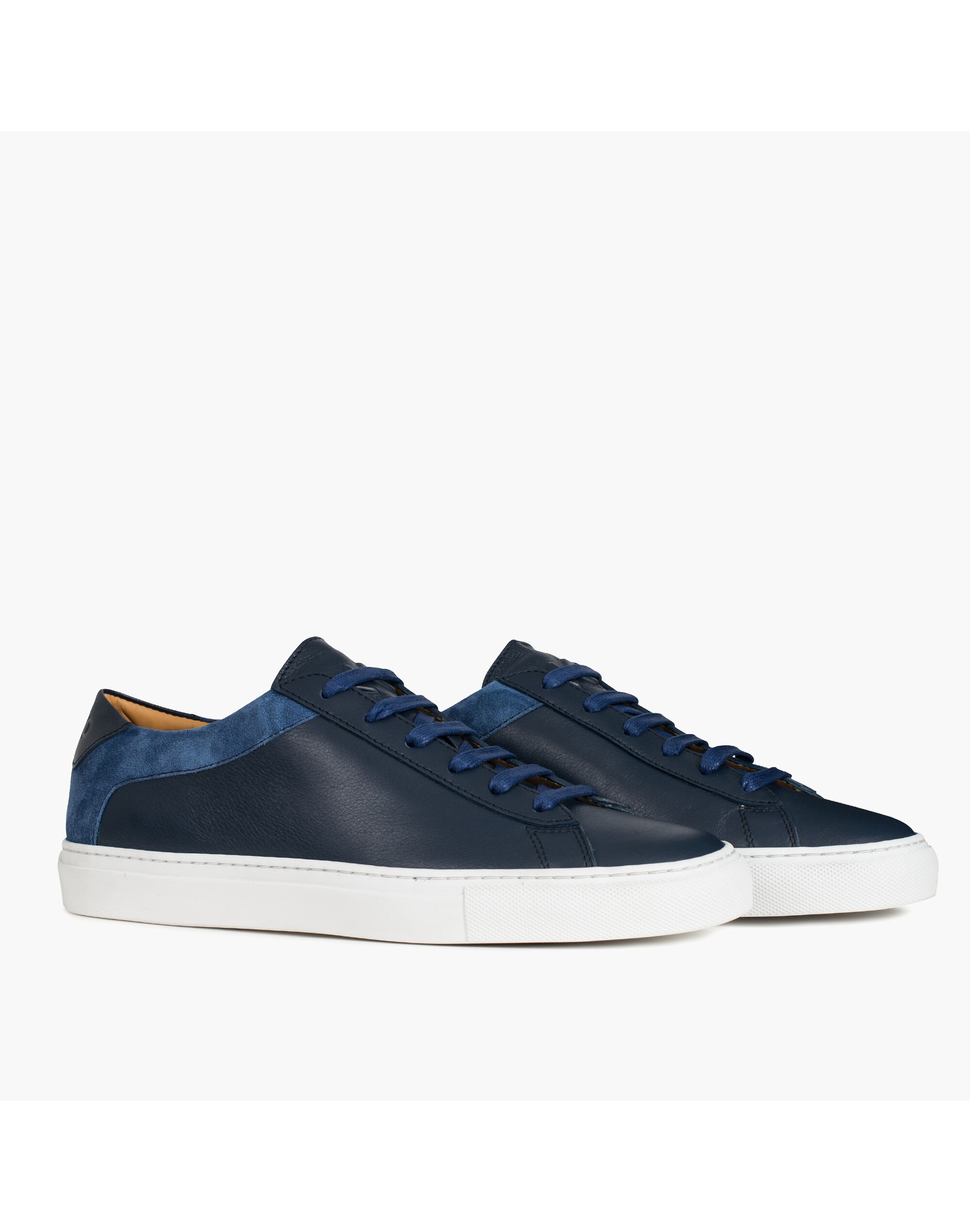 Koio Capri Vento Low-Top Sneakers in Blue Leather