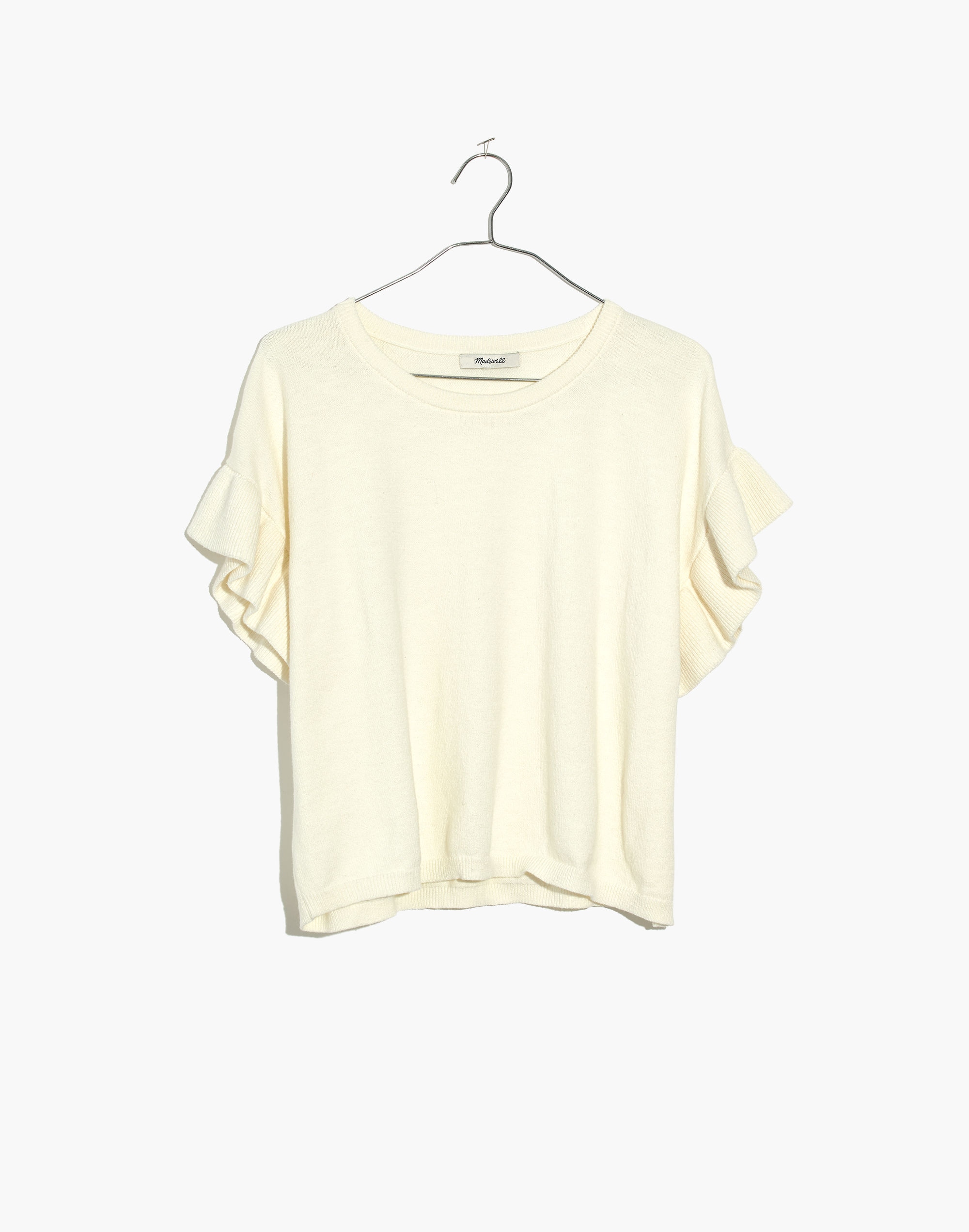 Ruffle-Sleeve Sweater Tee