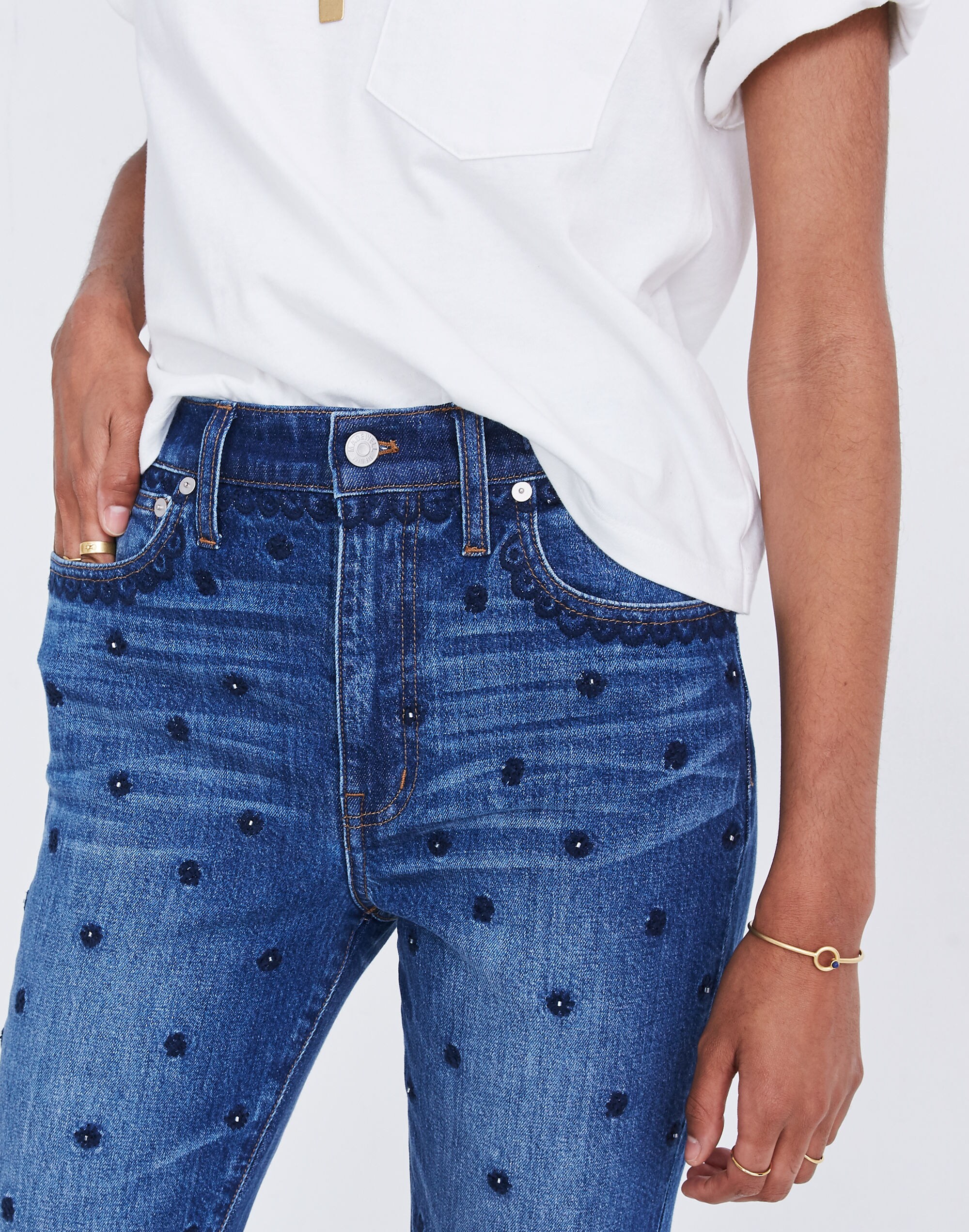 The High-Rise Slim Boyjean: Beaded Edition