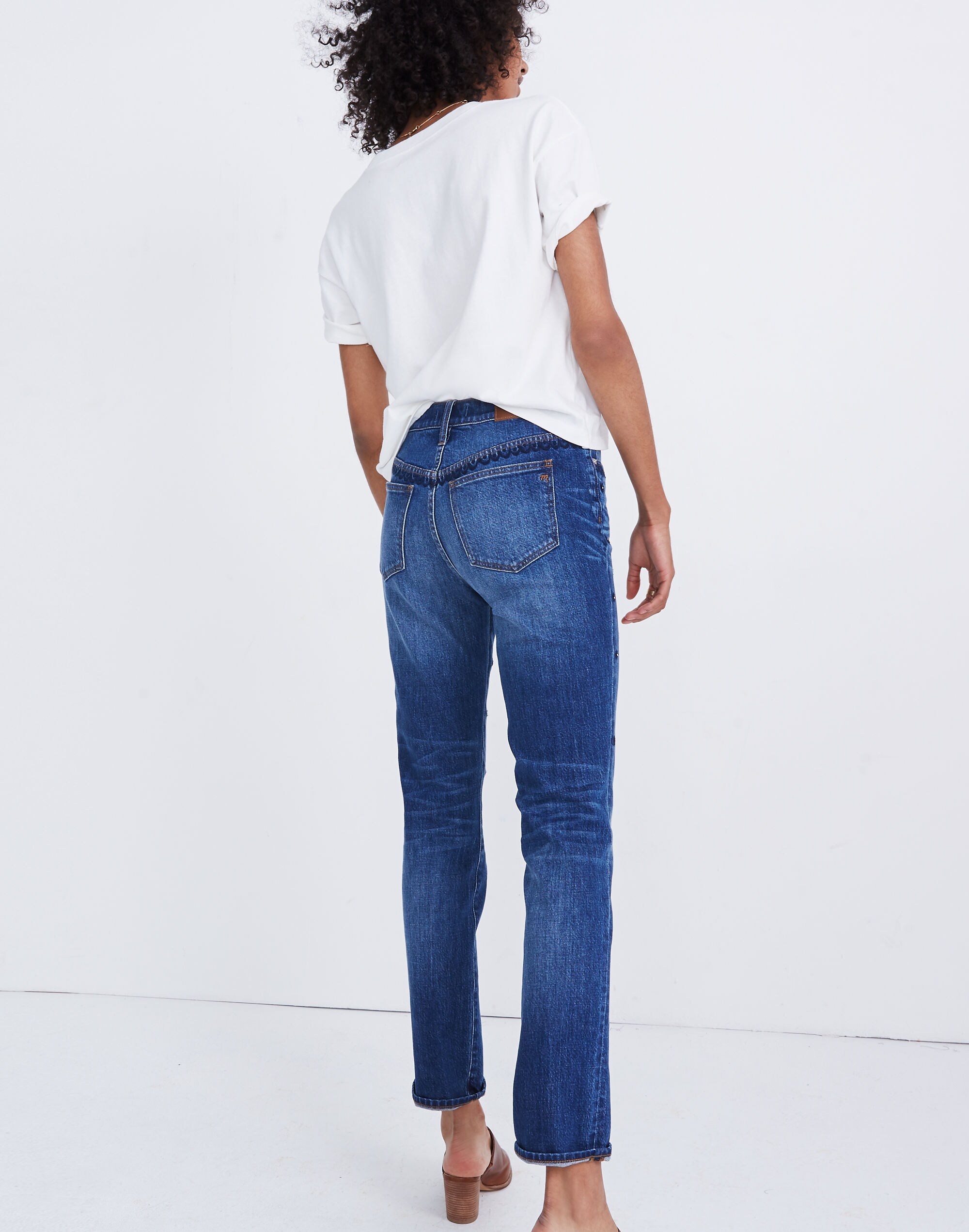 The High-Rise Slim Boyjean: Beaded Edition
