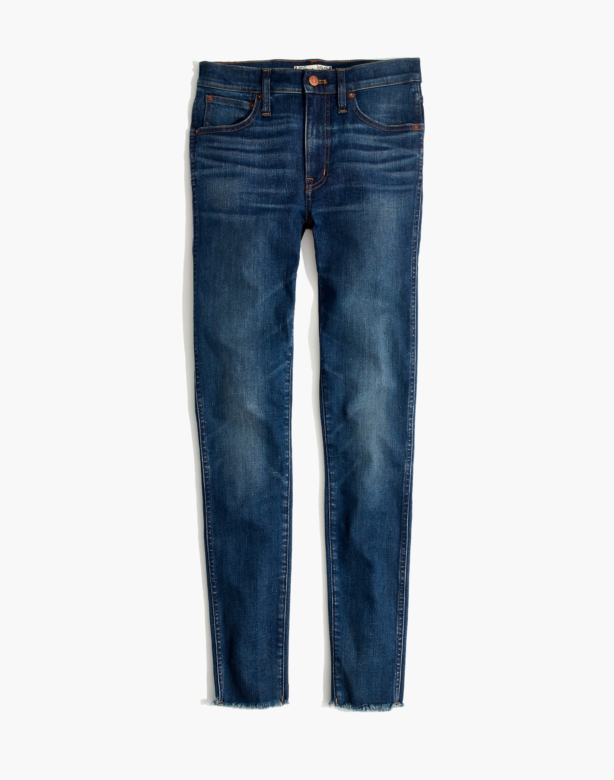 9" Mid-Rise Skinny Jeans in Paloma Wash: Raw-Hem Edition