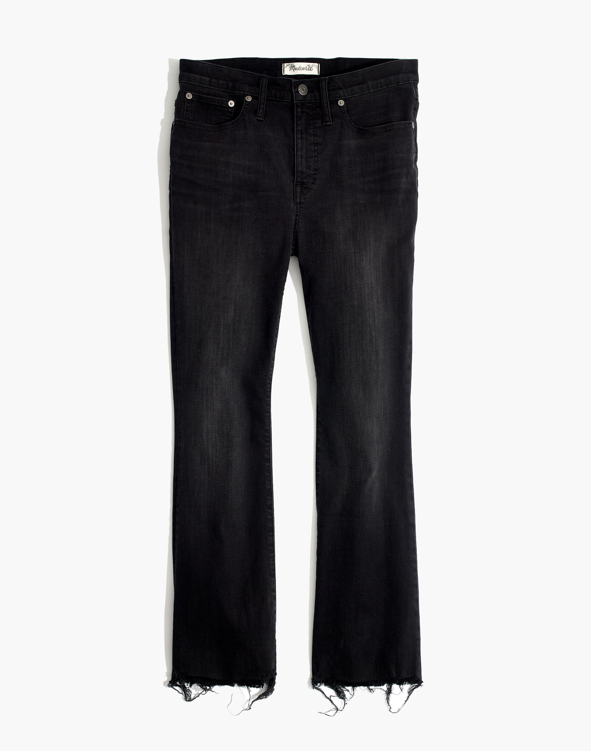 Petite Cali Demi-Boot Jeans in Berkeley Black: Chewed-Hem Edition