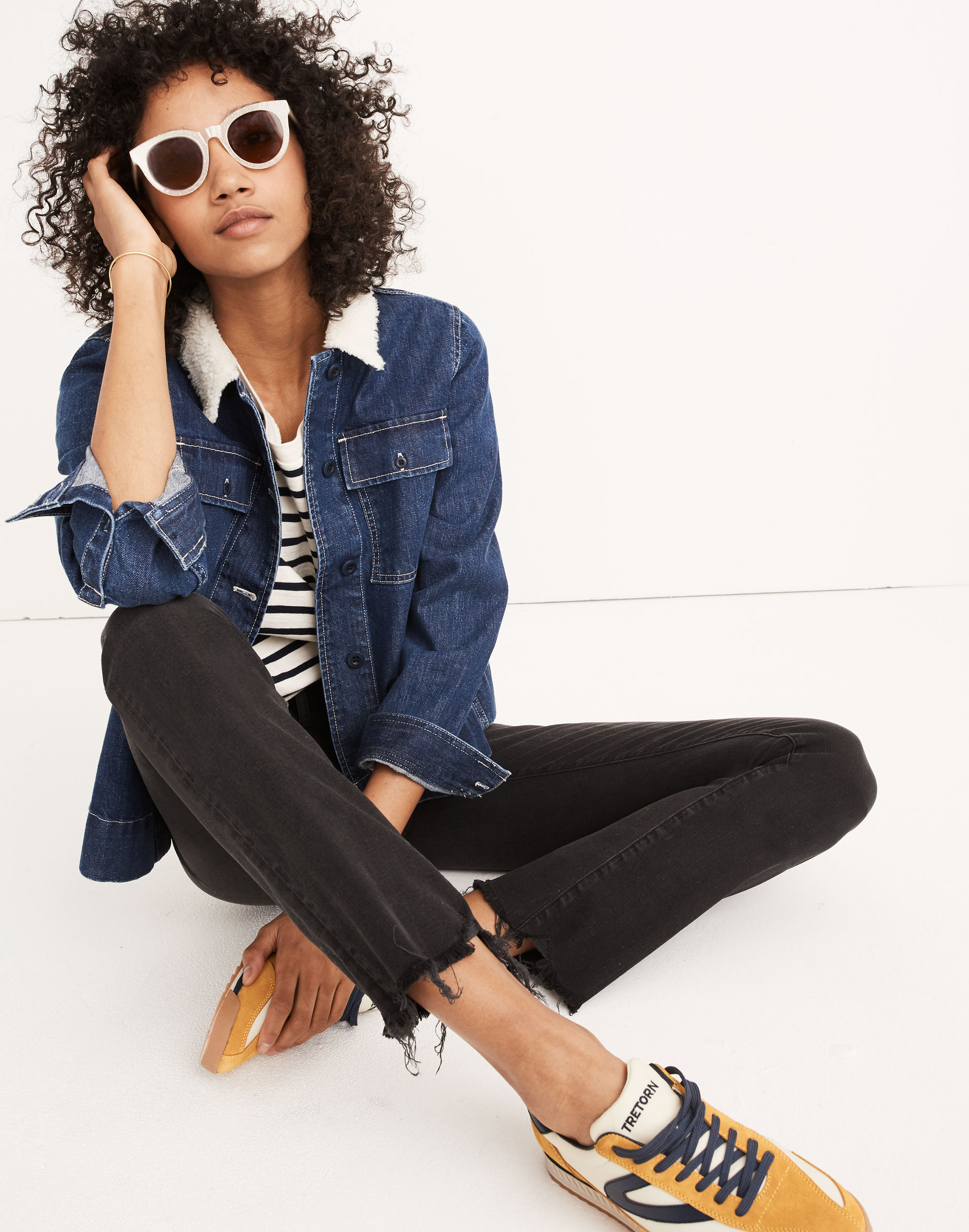 Petite Cali Demi-Boot Jeans in Berkeley Black: Chewed-Hem Edition