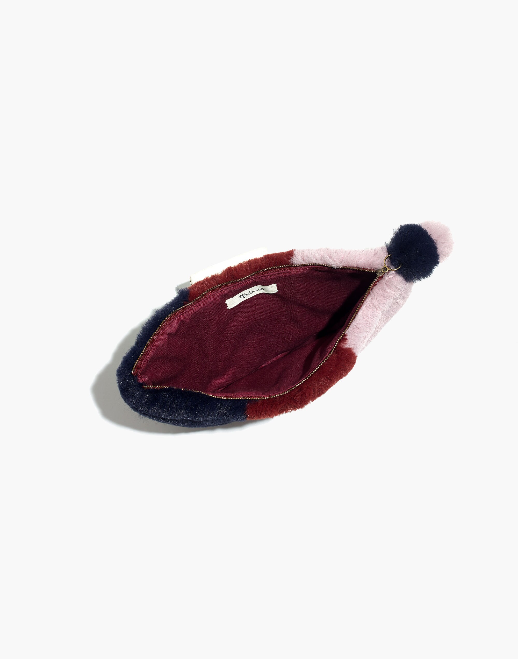 Faux-Fur Half-Moon Pouch
