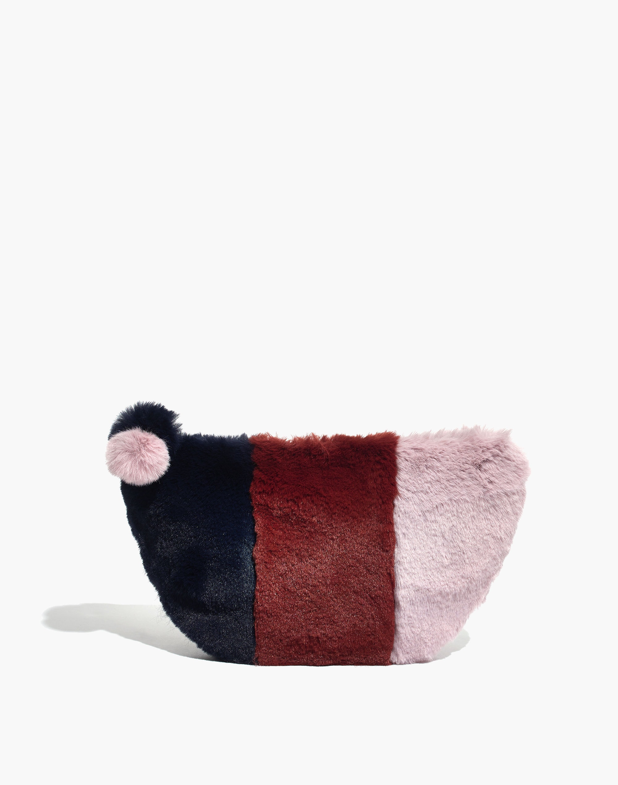 Faux-Fur Half-Moon Pouch