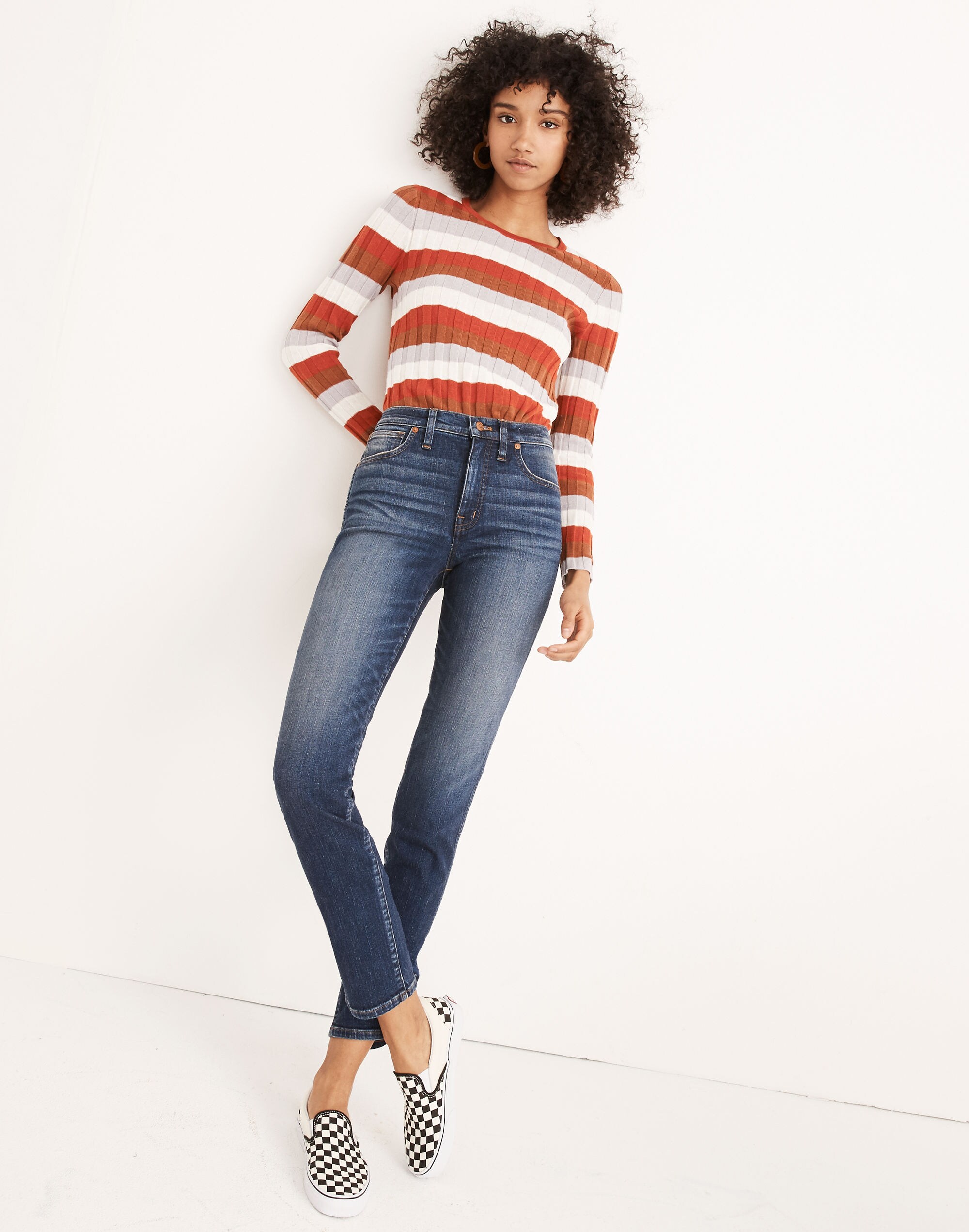 Petite Slim Straight Jeans in Hammond Wash