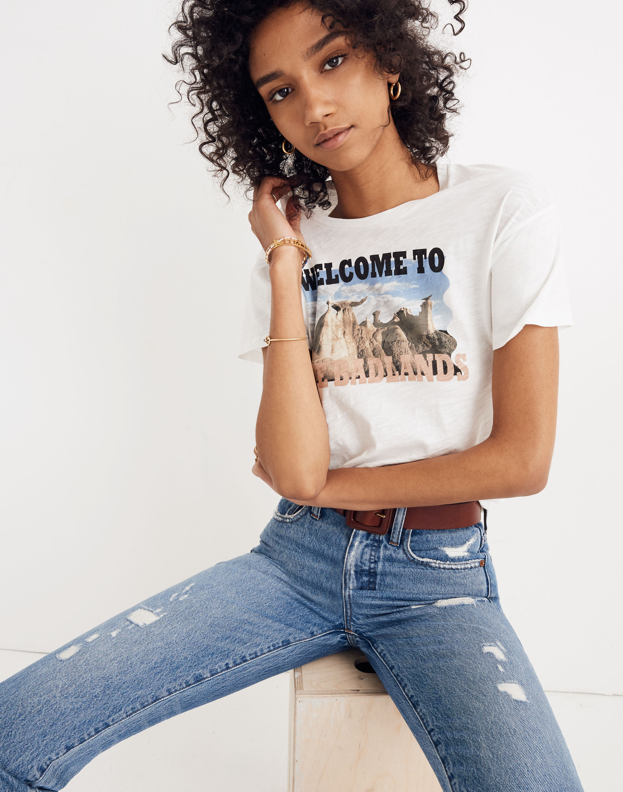 Welcome to the Badlands Whisper Cotton Crewneck Tee