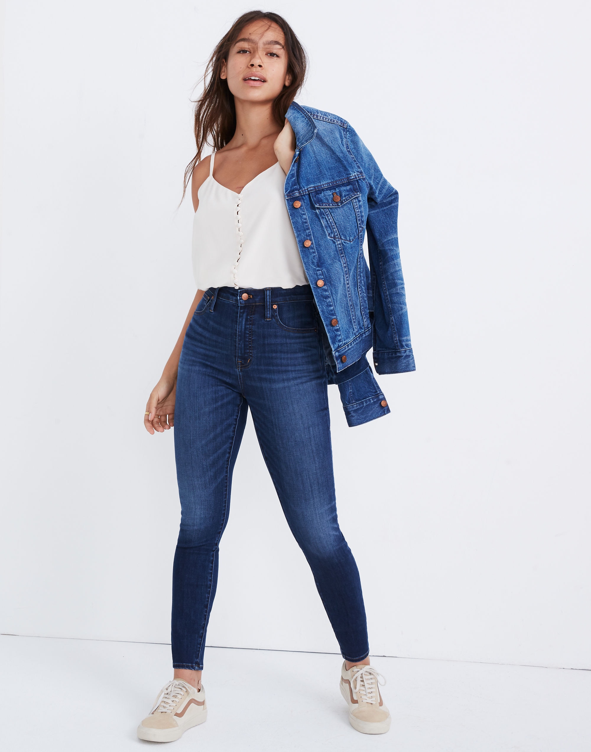 Curvy High-Rise Skinny Jeans in Danny Wash: TENCEL&trade; Denim Edition