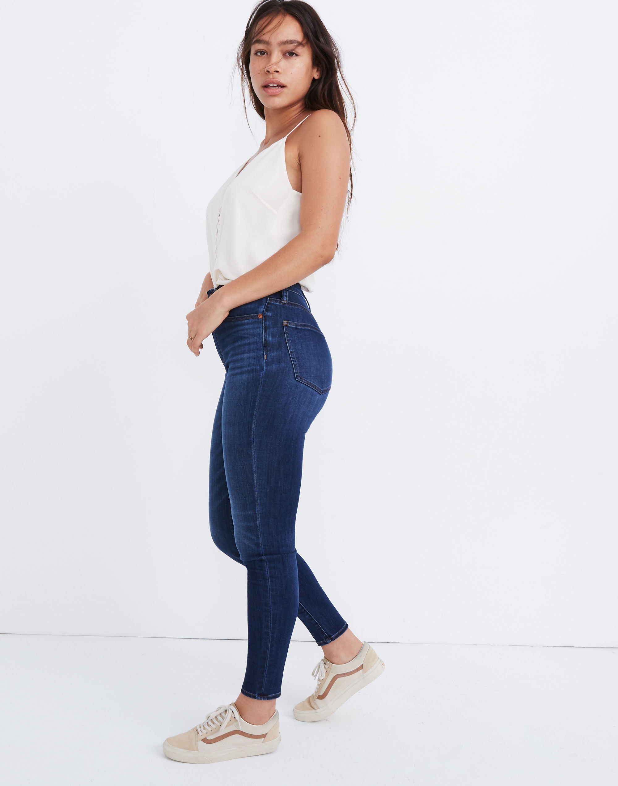 Curvy High-Rise Skinny Jeans in Danny Wash: TENCEL&trade; Denim Edition