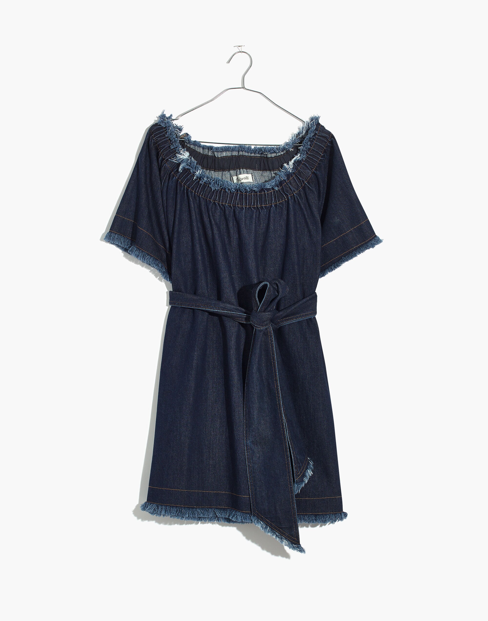white christmas dresses KAREN WALKER Denim Sweetheart Wrap Dress / XS – Sarah & Ludo