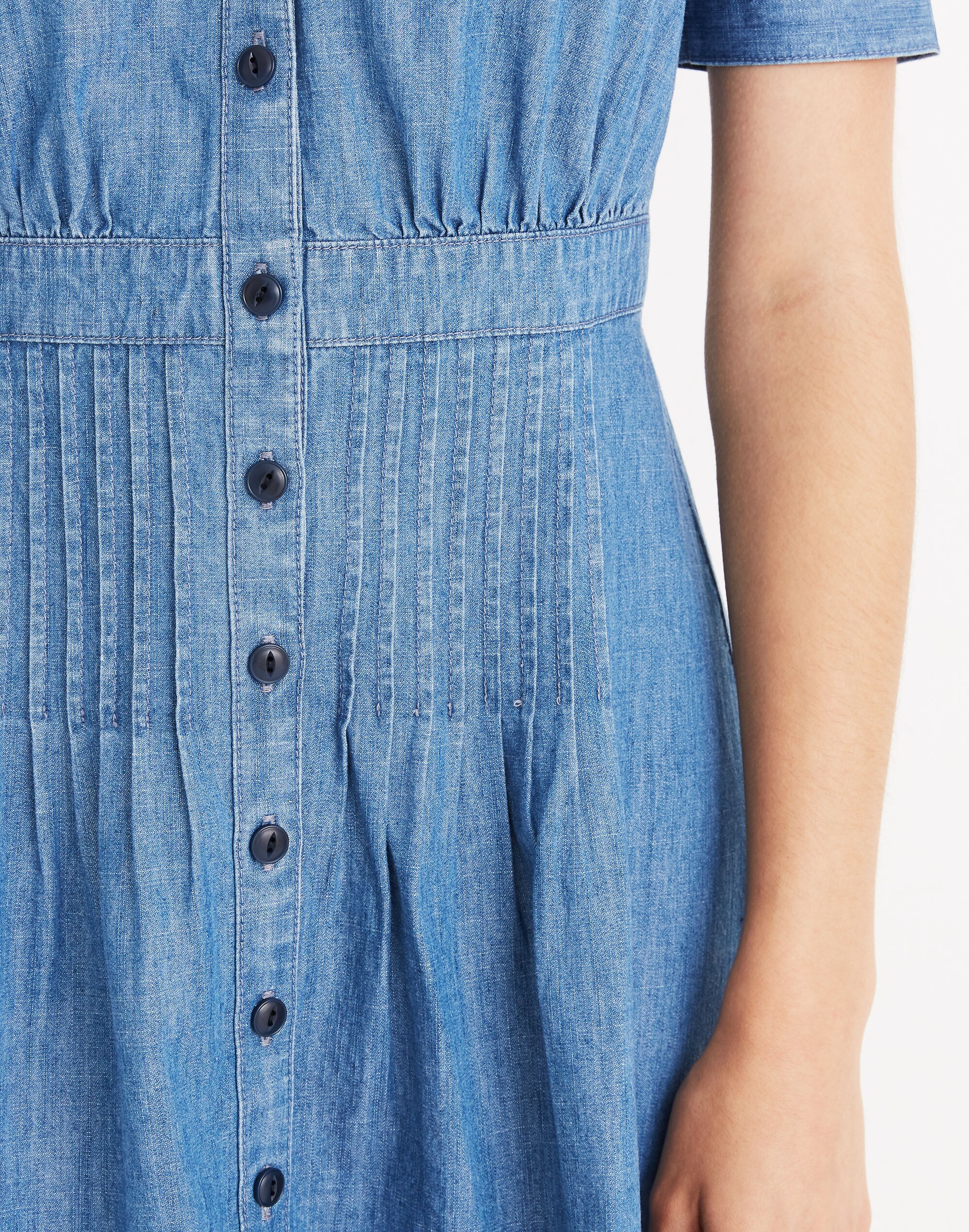 Robe Madewell Daylily Pintuck En Imprimé Sweet Blossoms, Taille 0 - Neuf Avec étiquettes (NWT), Couleur Matilda White Wash