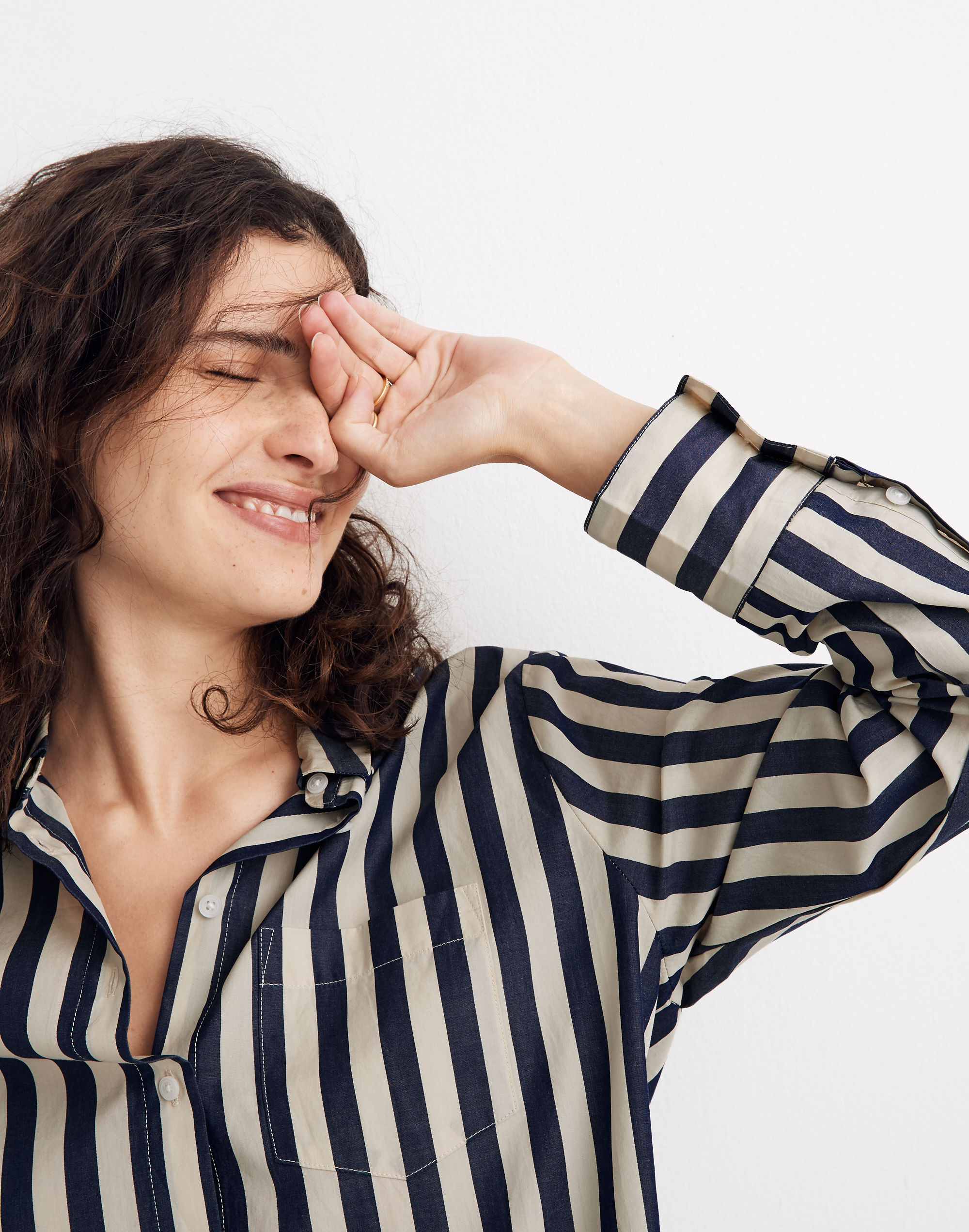 Tunic Shirt in Hampden Stripe