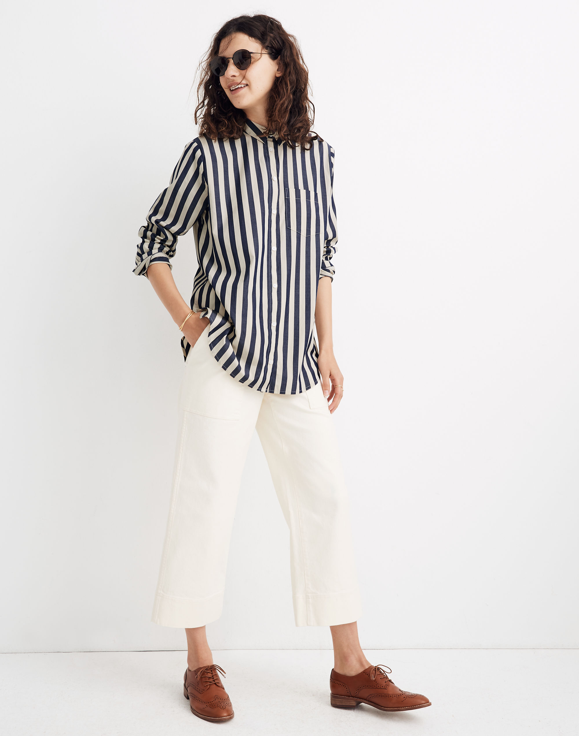 Tunic Shirt in Hampden Stripe