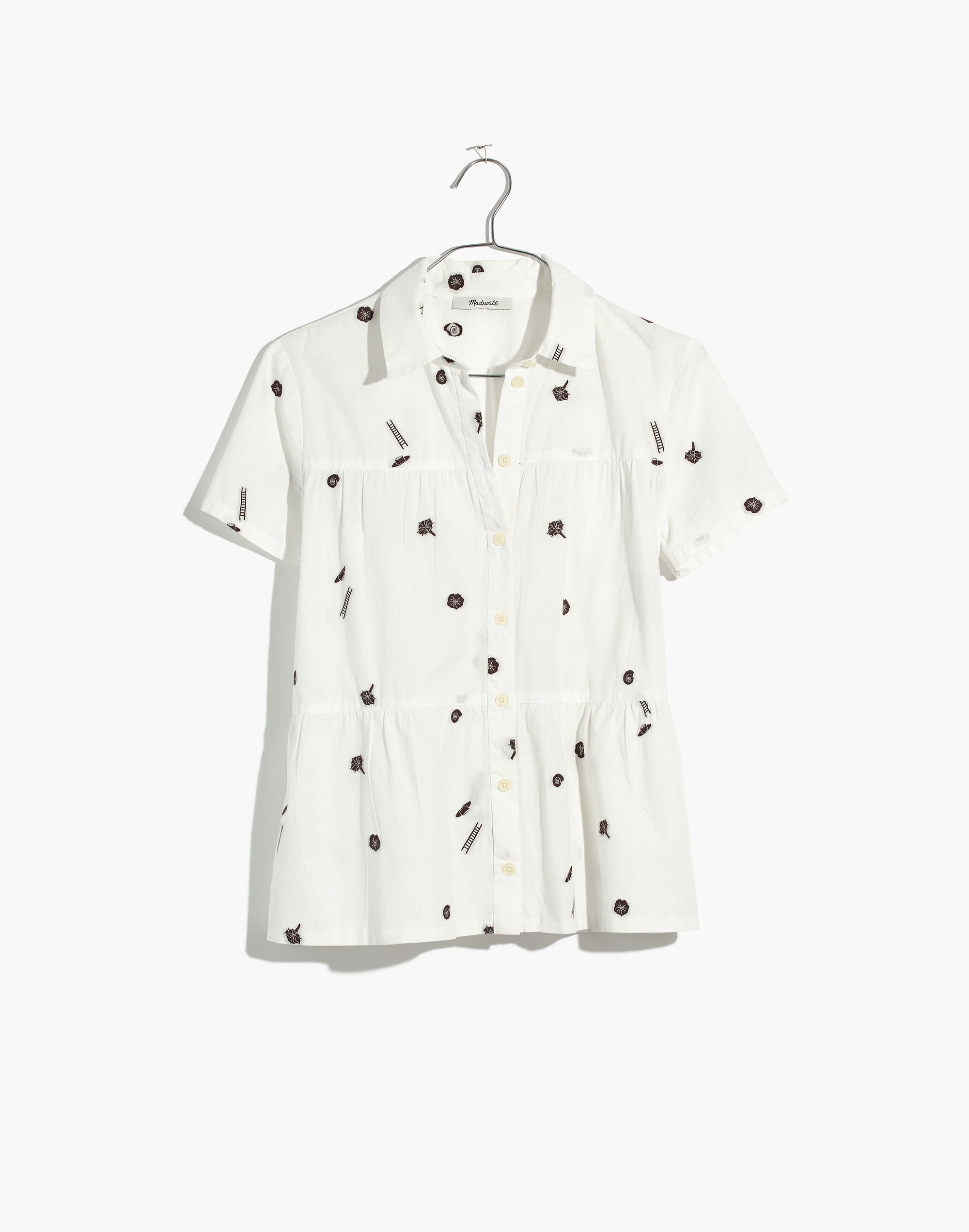 Seamed Button-Down Shirt in El Rancho