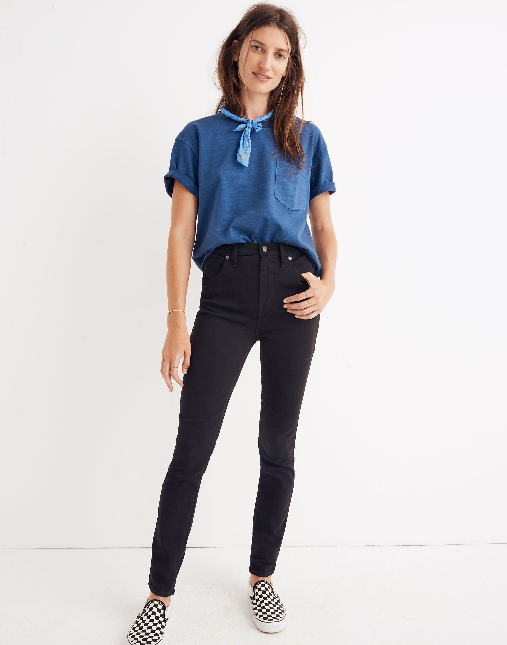 10 high-rise skinny jeans in johnny wash: comfort stretch edition