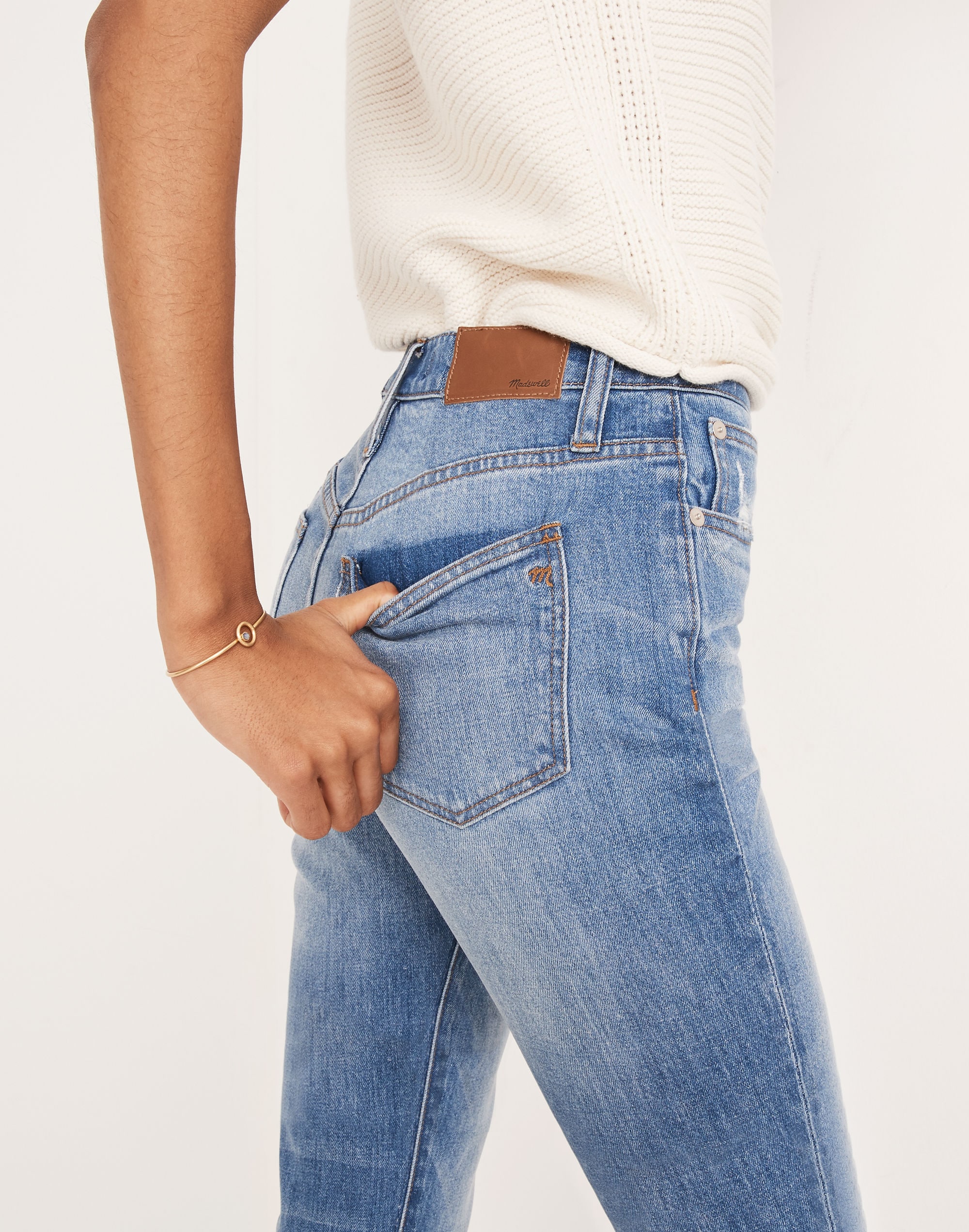 The High-Rise Slim Boyjean in Lita Wash: Step-Hem Edition