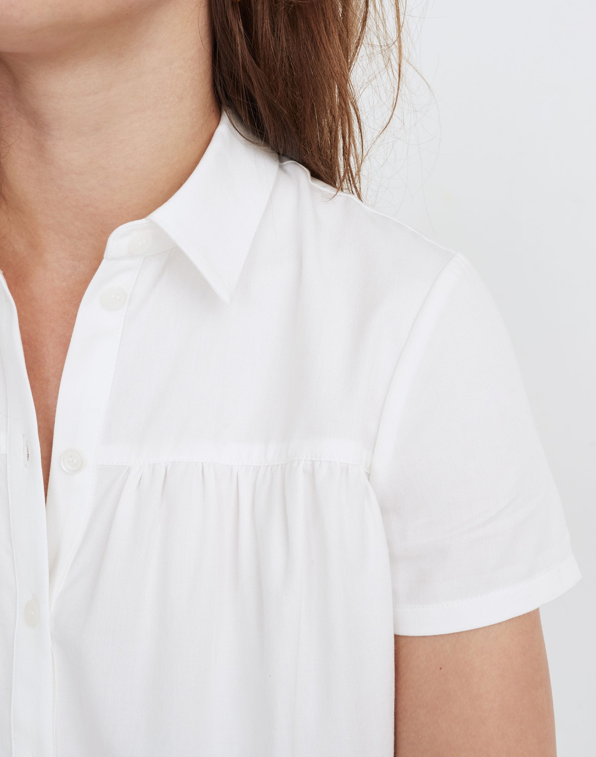 Seamed Button-Down Shirt