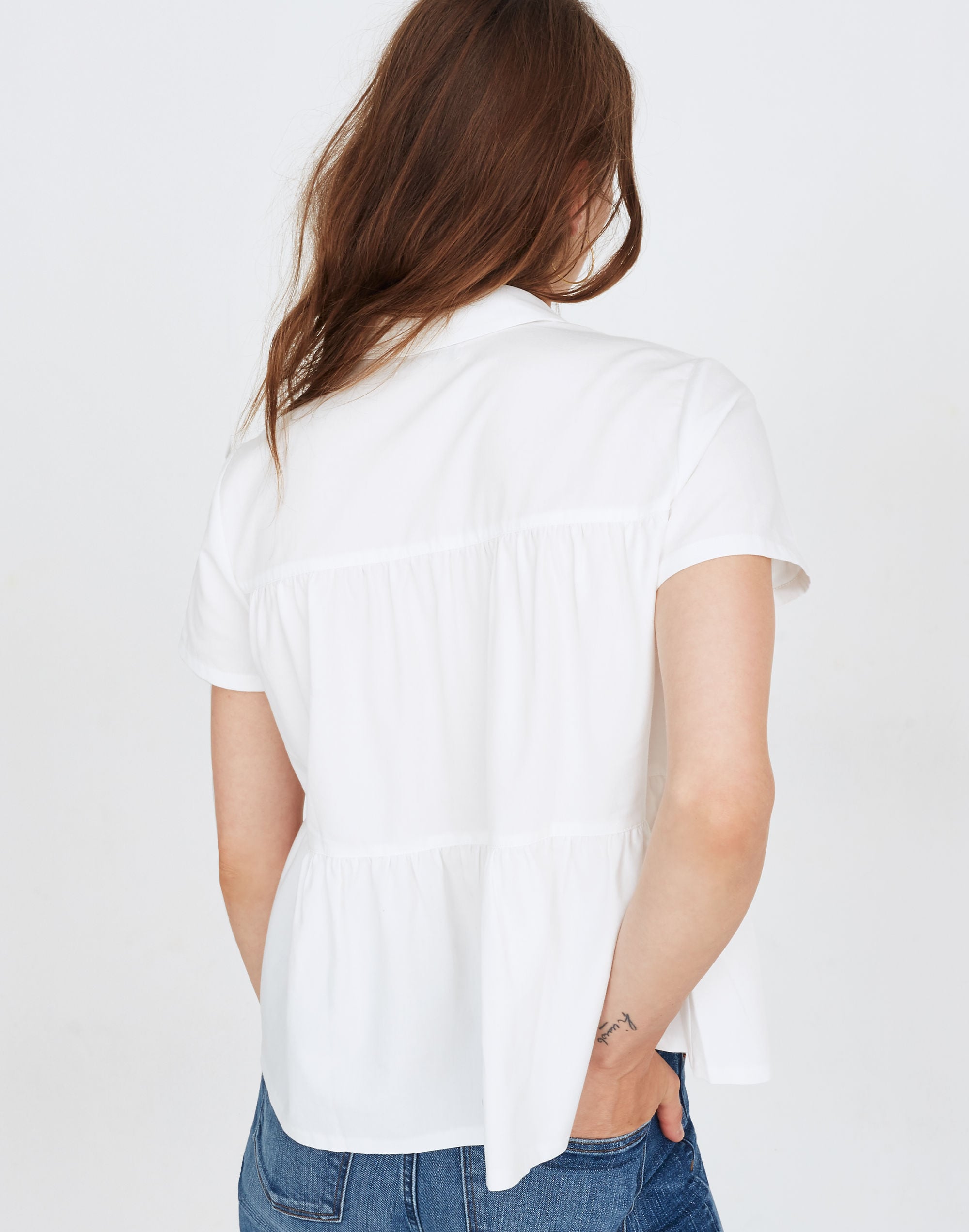 Seamed Button-Down Shirt