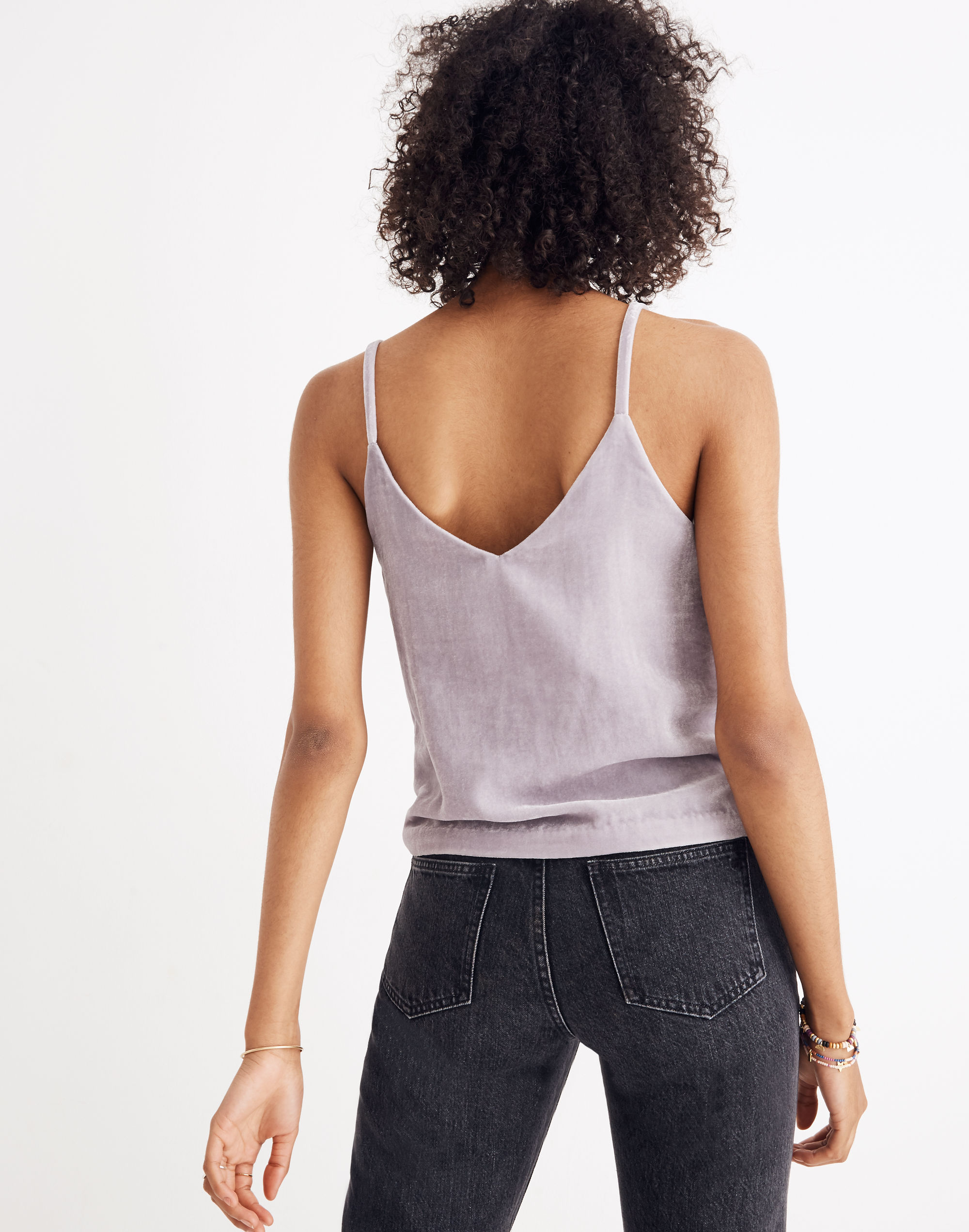 Velvet Button-Down Cami
