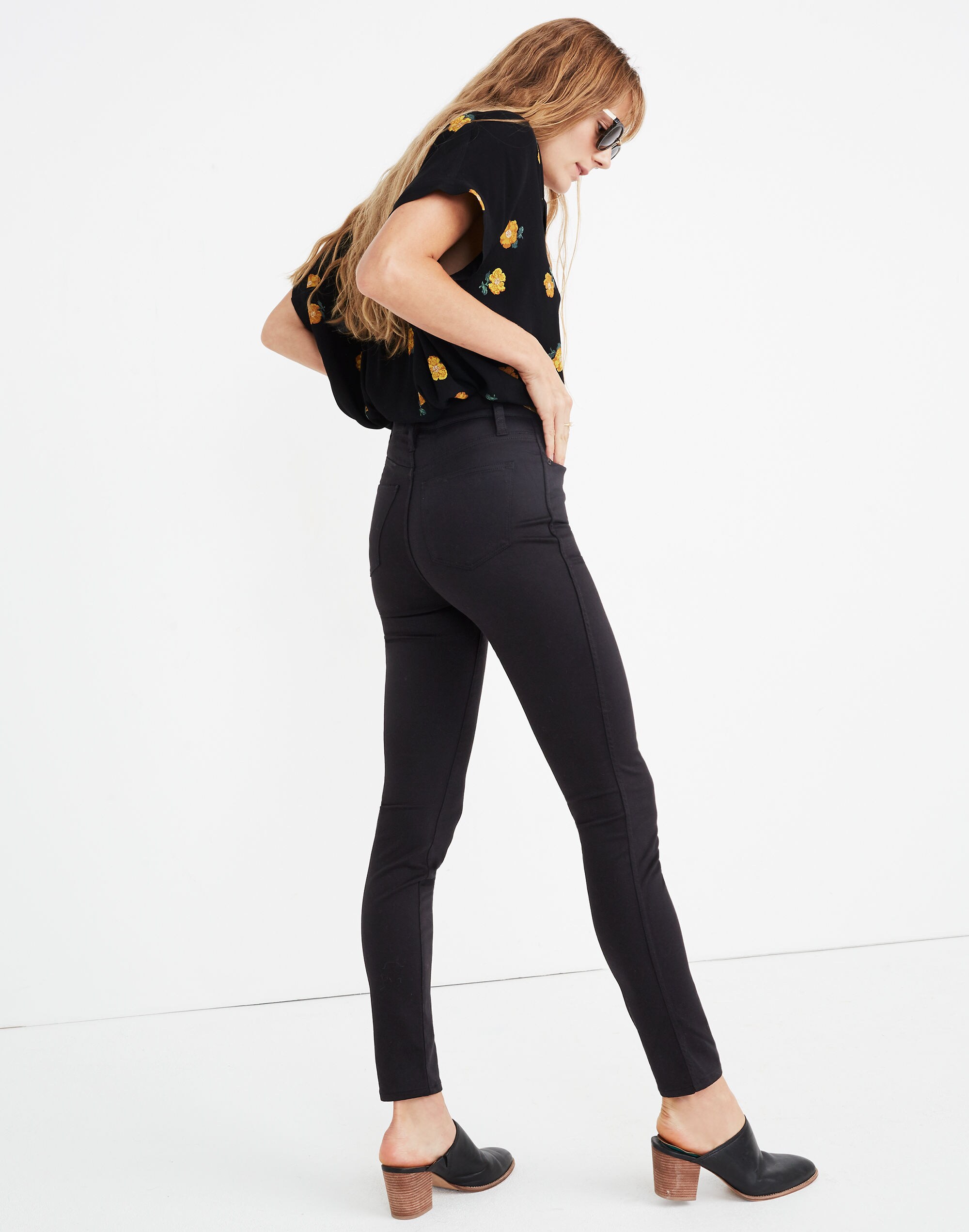 Petite 10" High-Rise Skinny Sateen Jeans