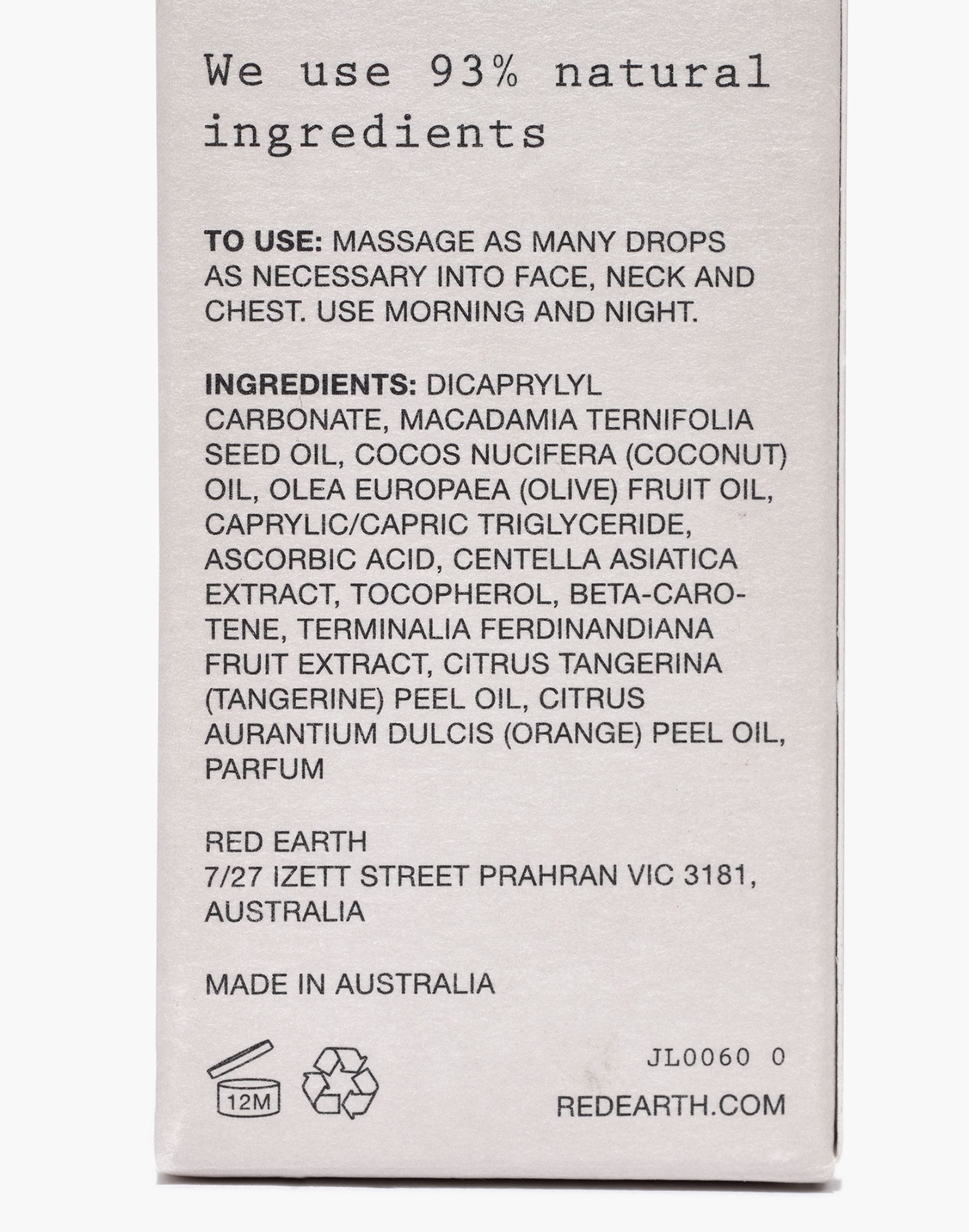 Red Earth Brighten Concentrate Oil with Kakadu Plum