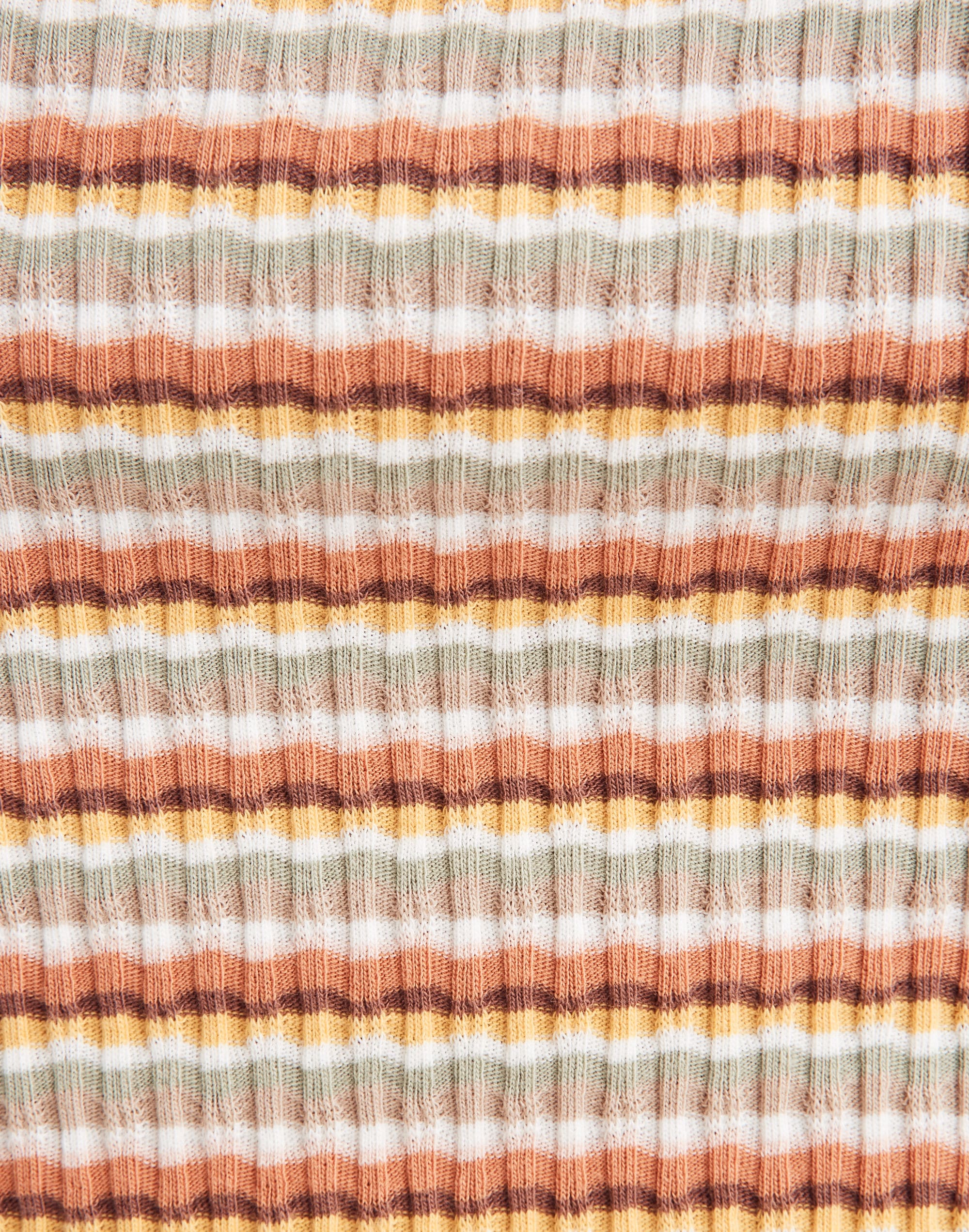 Ribbed U-Neck Tank Top in Stripe