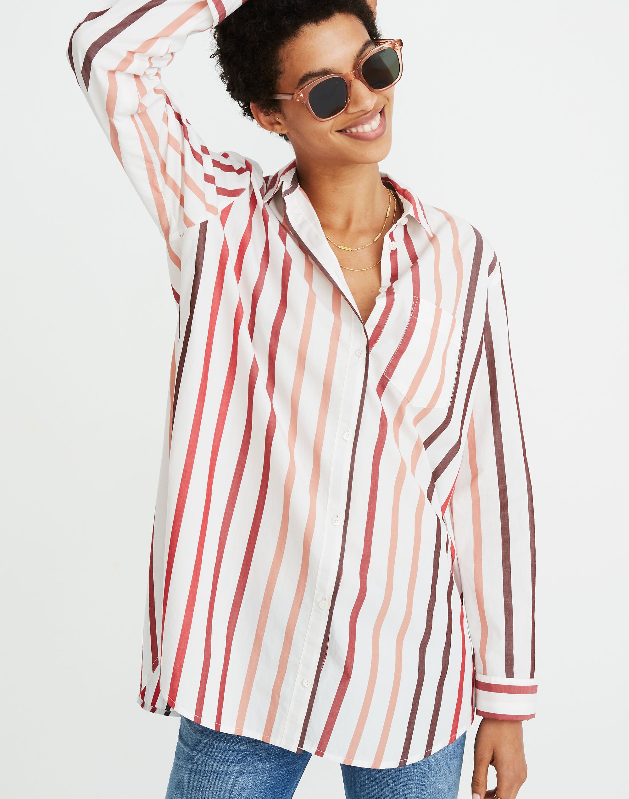 oversized ex-boyfriend shirt in lorelei stripe