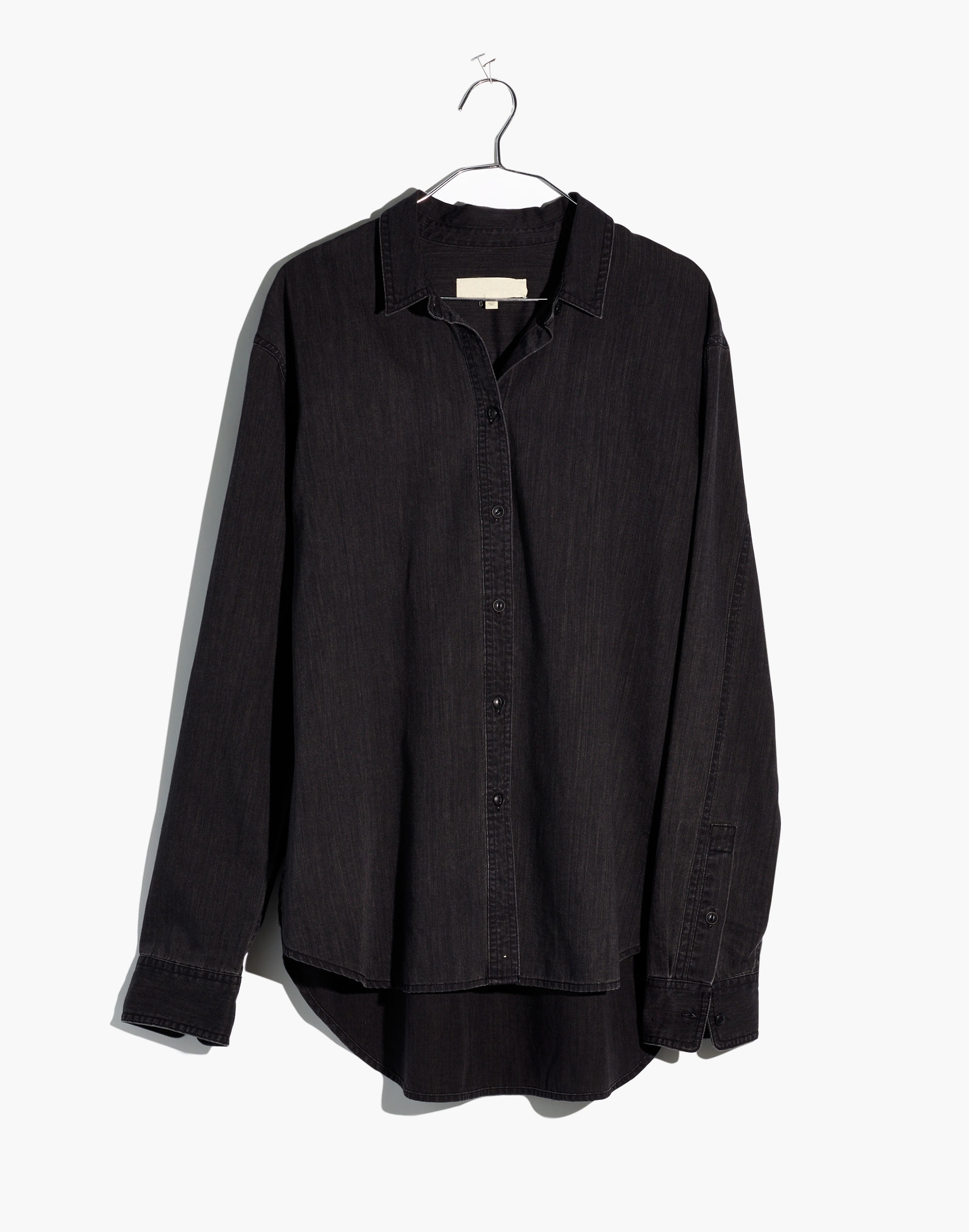 Denim Oversized Ex-Boyfriend Shirt in Lunar Wash